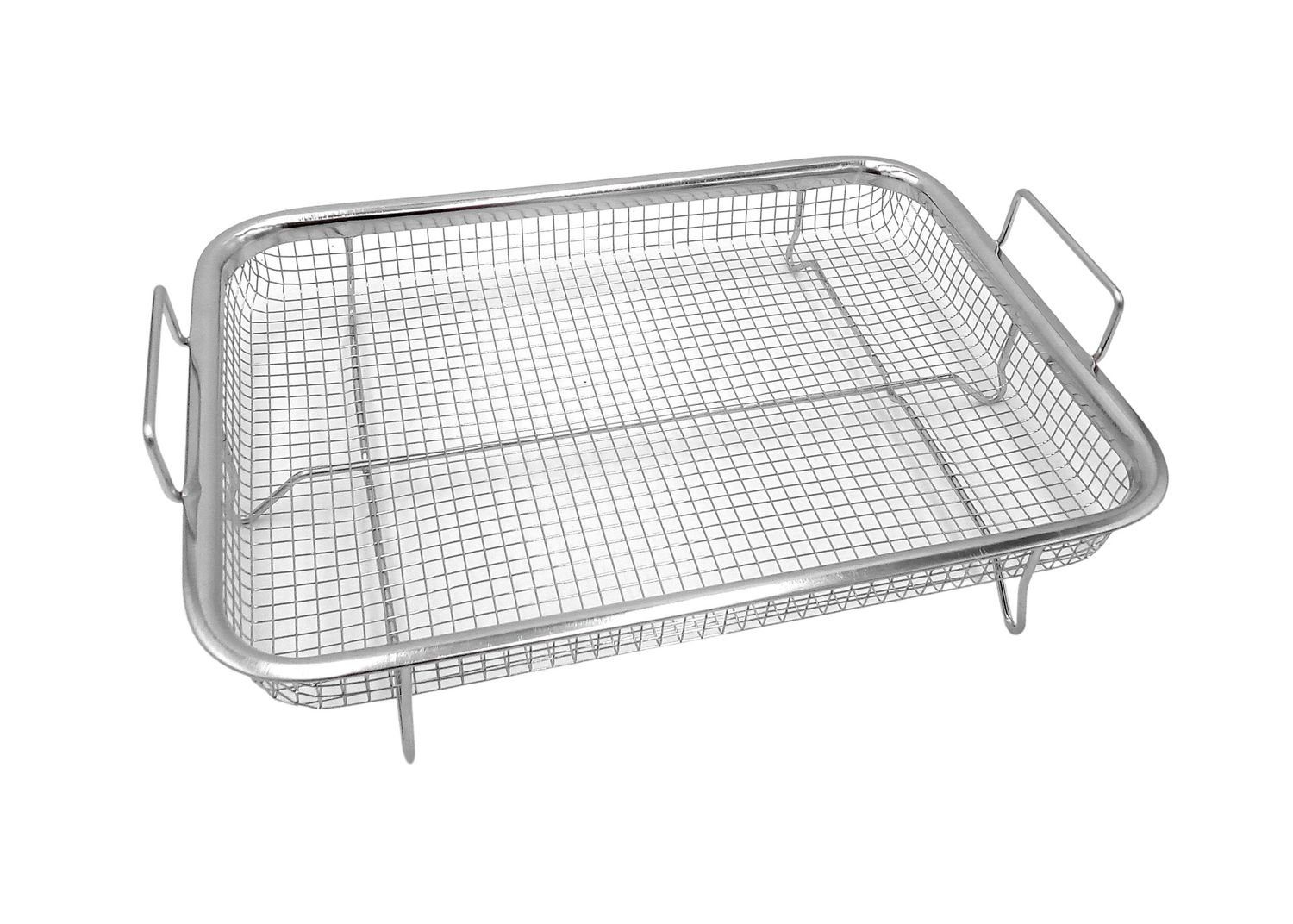 BURI Grillschale Backofen Edelstahl Grillkorb Grillschale Grillgitter Grillblech