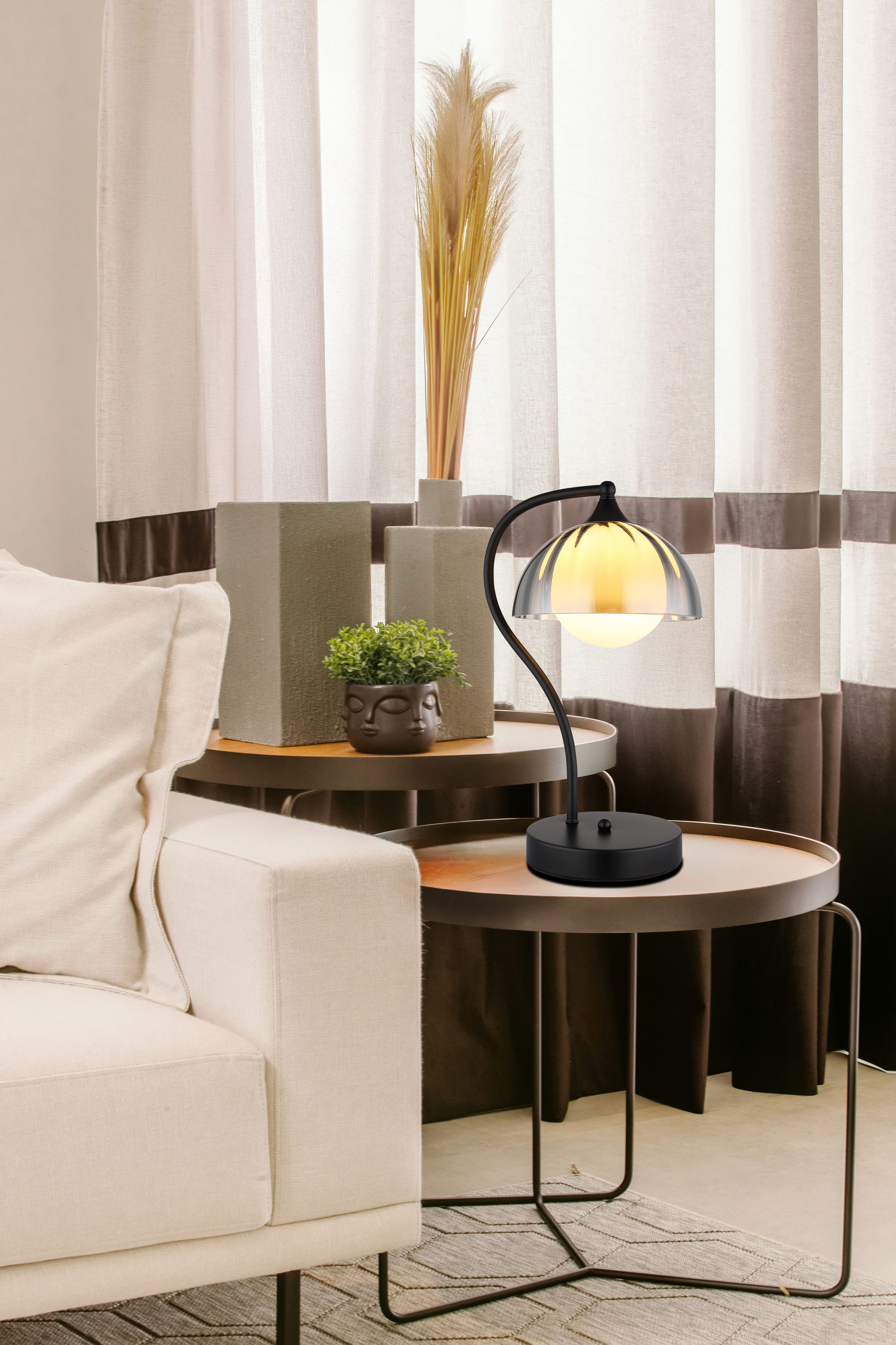 NOWA Tischleuchte EVA, ohne Leuchtmittel, Tischlampe, Schlafzimmer, Wohnzimmer