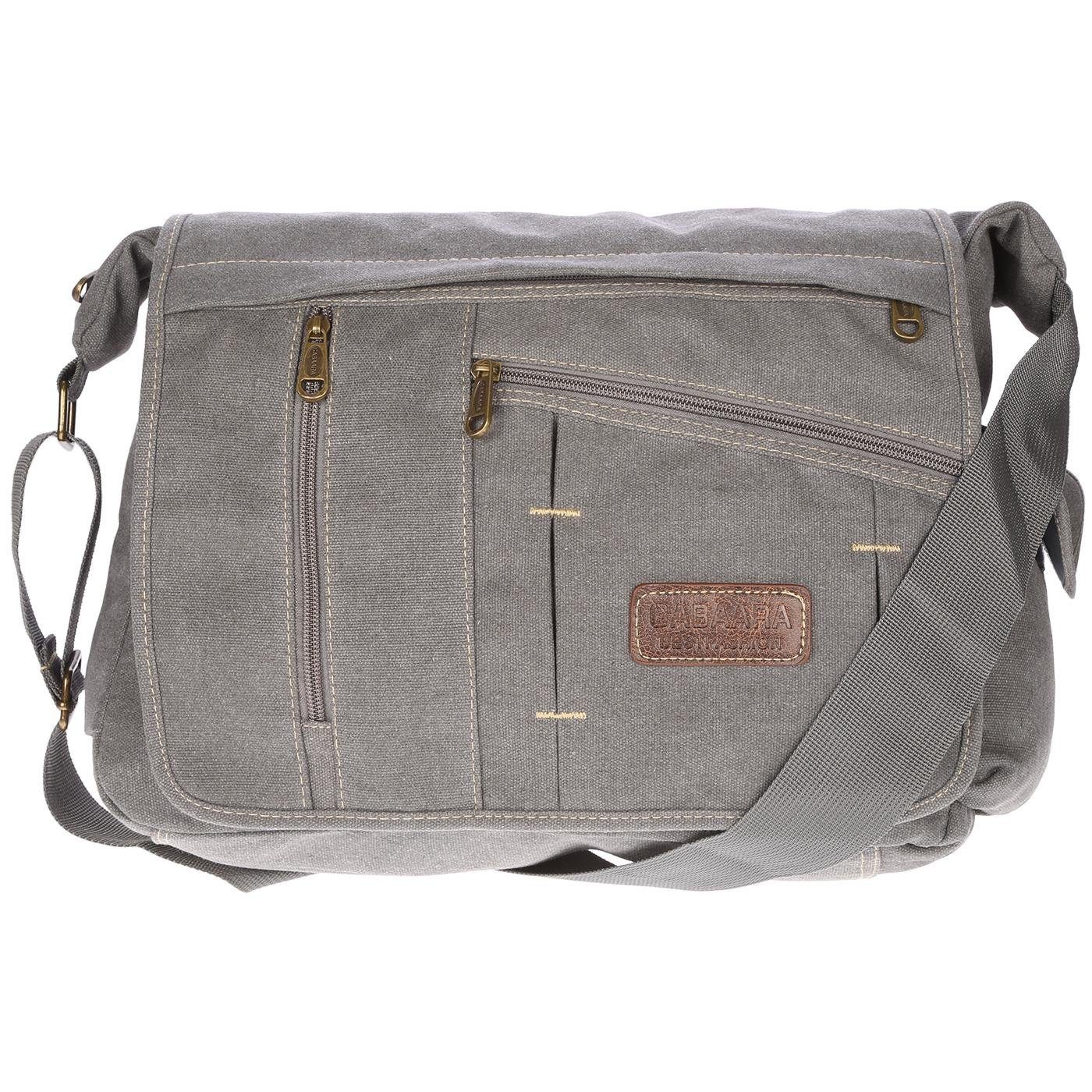 Christian Wippermann Businesstasche Große XL Umhängetasche Damen Tasche Grau Herren Messenger Canvas