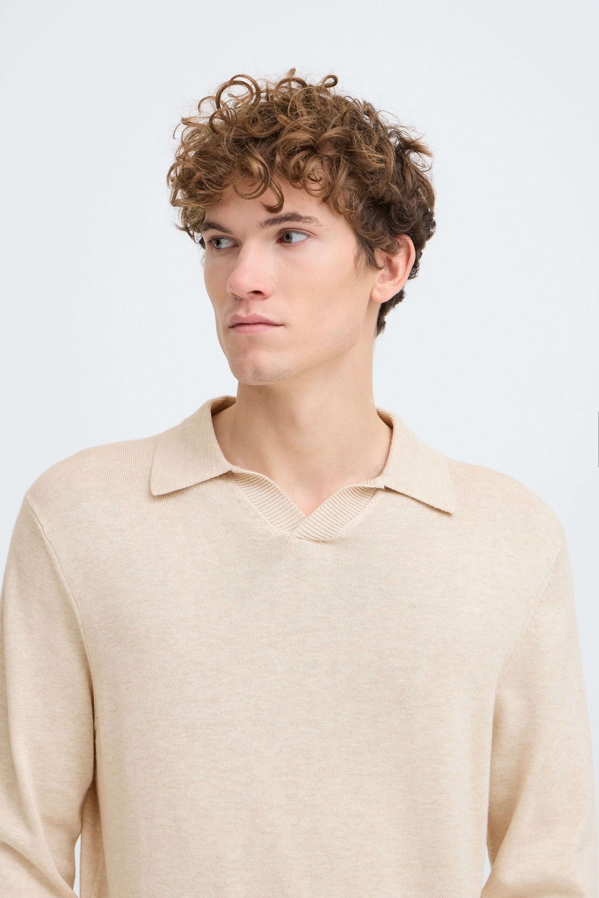 Casual Friday Strickpullover CFBells Moderner Polo-Pullover