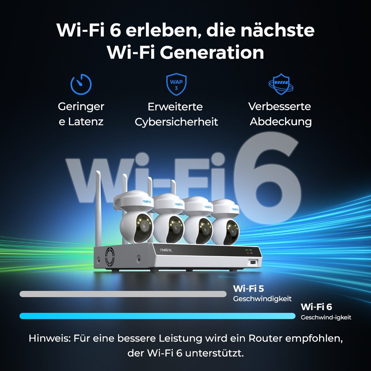 Reolink Überwachungskamera Wifi Set RLK12-800WPT4 (Innenbereich, Außenbereich, 8MP Ultra HD, Auto-Tracking,Dualband-WLAN, 4K Intelligente Erkennung)