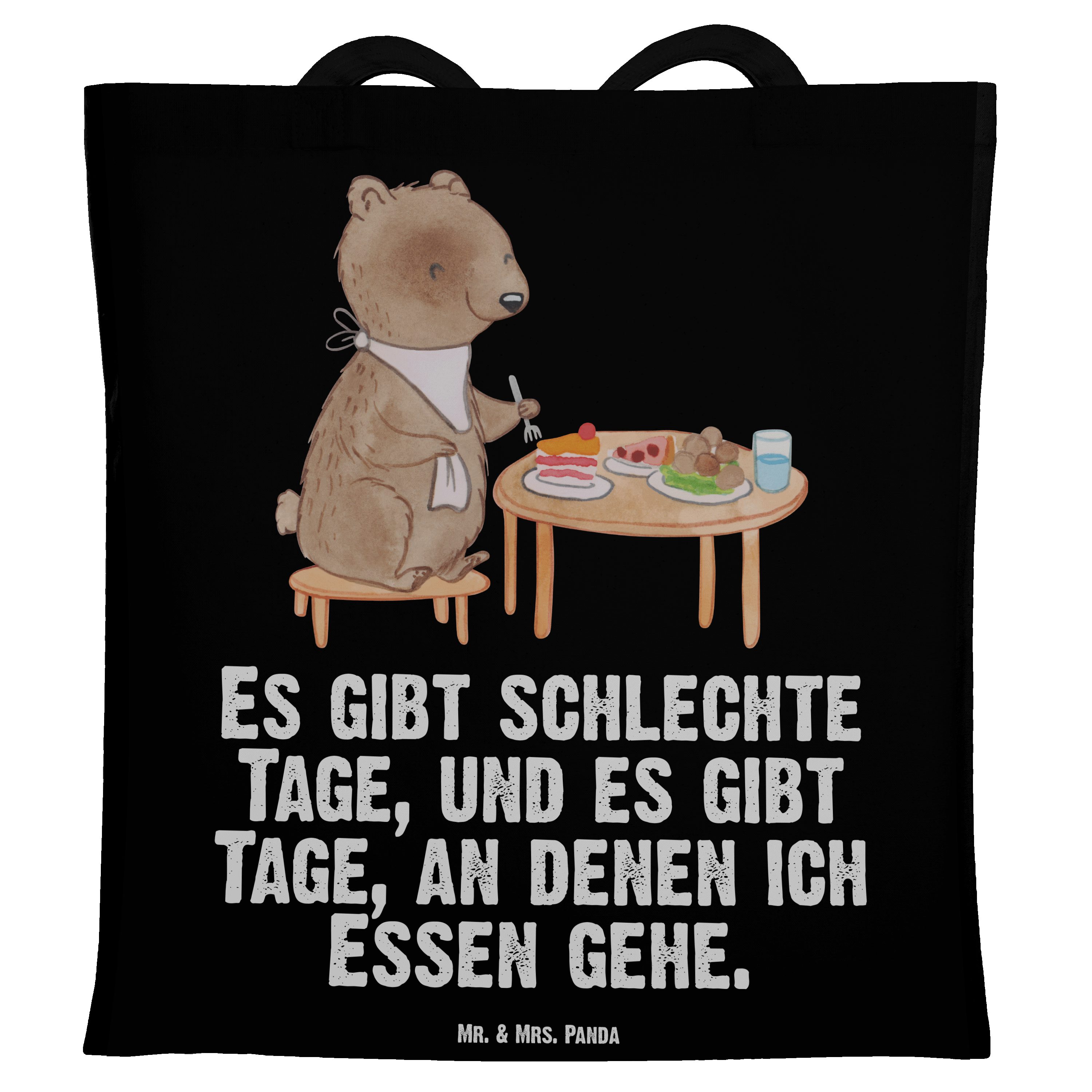 - Mrs. Tragetasche gehen Tage - (1-tlg) Mr. Essen Schwarz Beu Bär Geschenk, & Stoffbeutel, Panda Sportart,