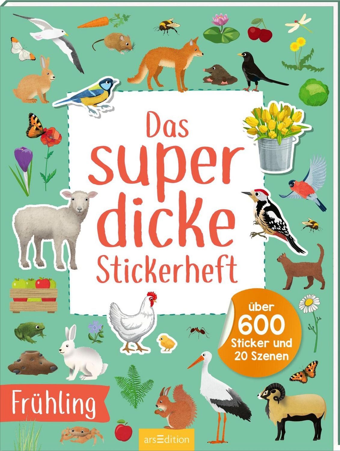 Kinderbuch Das superdicke Stickerheft – Frühling Über 600 Sticker und 20 Szenen diverse
