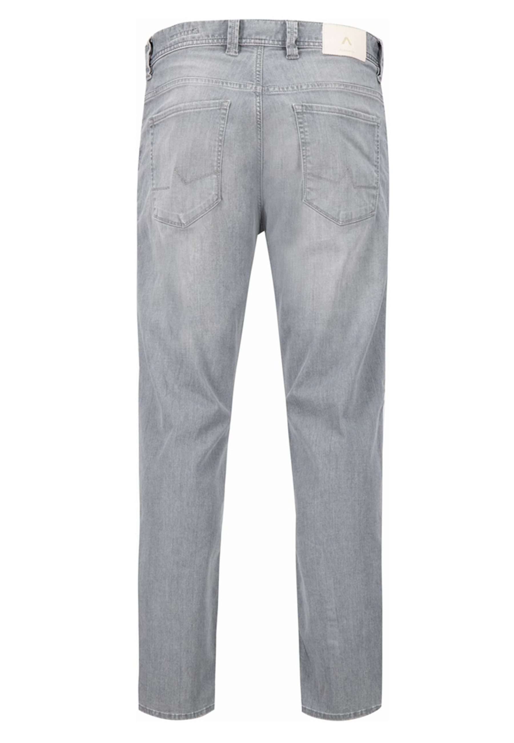 Alberto 5-Pocket-Jeans Alberto Jeans Pipe sommerliche Qualität - light grey günstig online kaufen