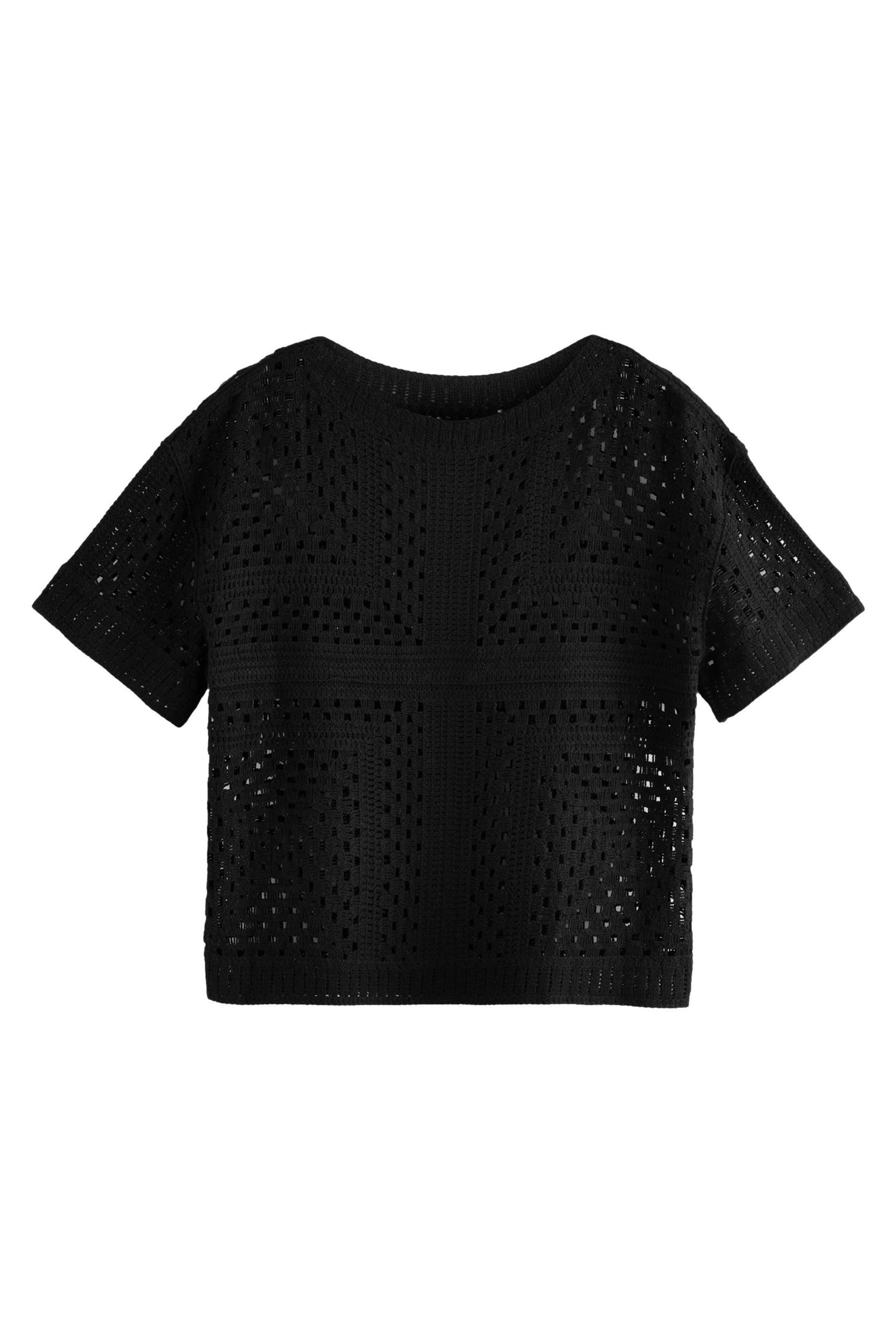 Next T-Shirt T-Shirt mit gehäkeltem Ausschnitt günstig online kaufen