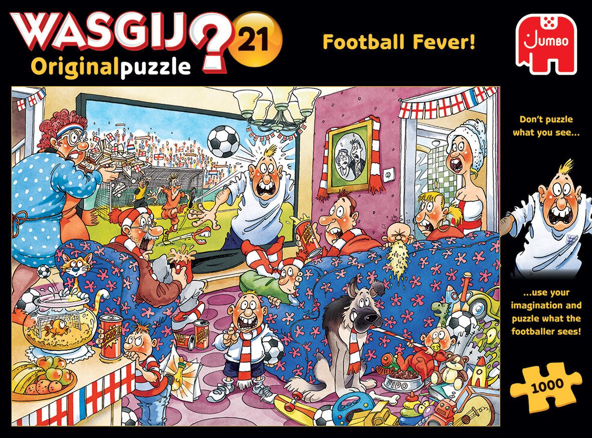 Jumbo Spiele Пазлы Wasgij Original 21 Football Fever! 1000 Teile Пазлы, 1000 Пазлыteile, Made in Europe