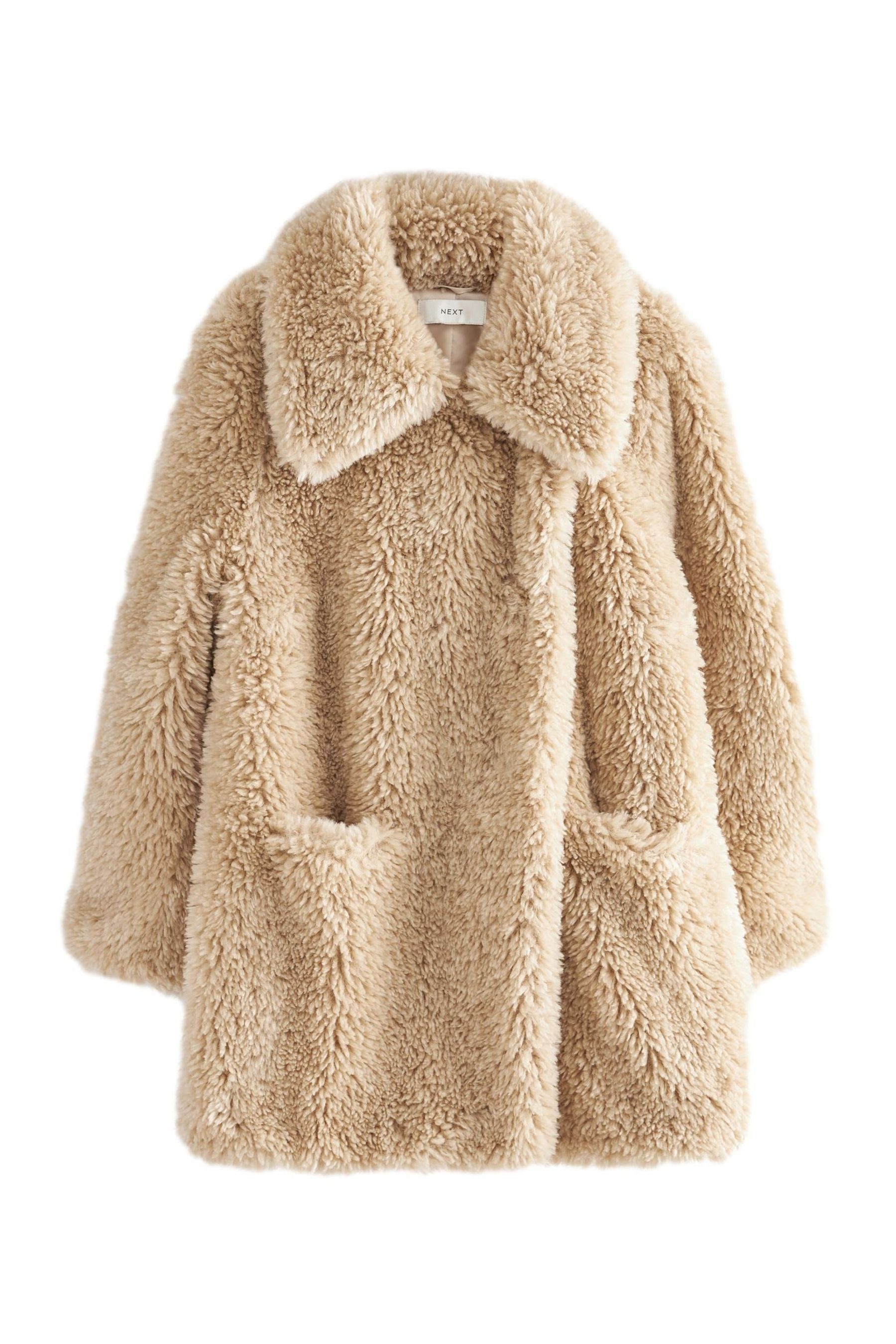 Next Fellimitatjacke Jacke aus Teddyfell mit Reverskragen, Kurzgröße (1-St) günstig online kaufen