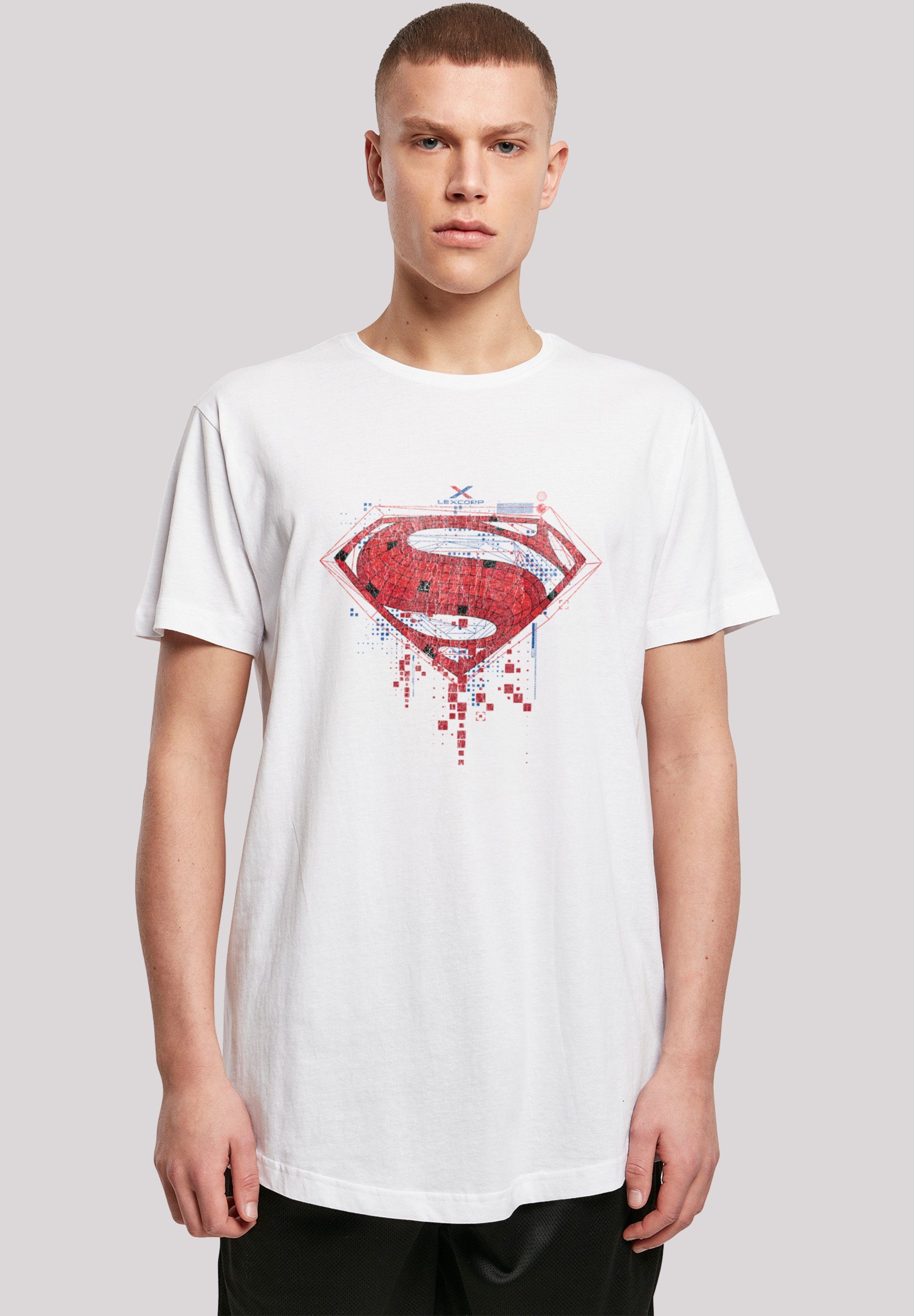 F4NT4STIC T-Shirt DC Comis Superhelden Superman Geo Logo Print, Sehr  weicher Baumwollstoff mit hohem Tragekomfort