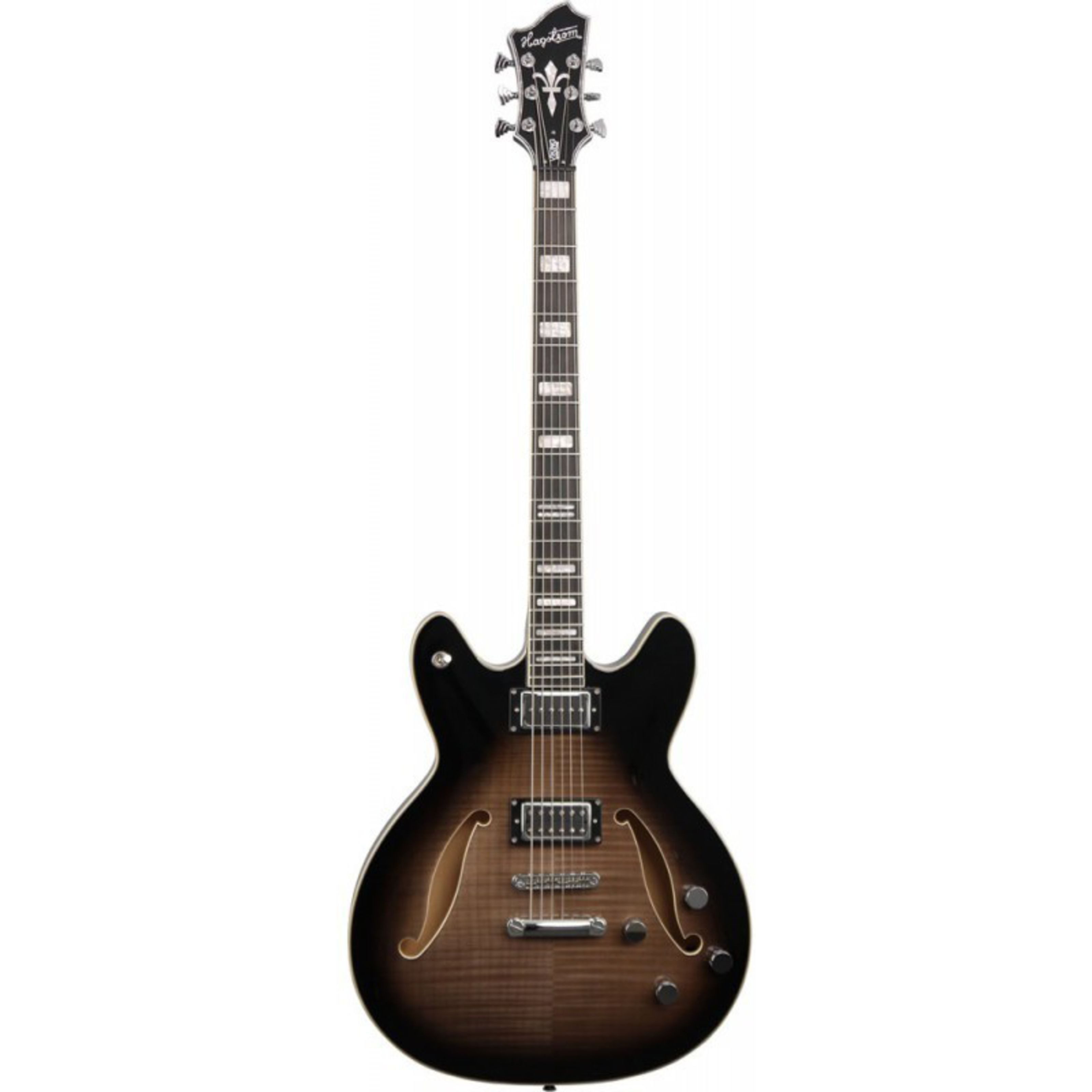 Hagstrom Halbakustik-Gitarre, Viking Deluxe Baritone LTD Cosmic Black Burst - Halbakustik Gitarre