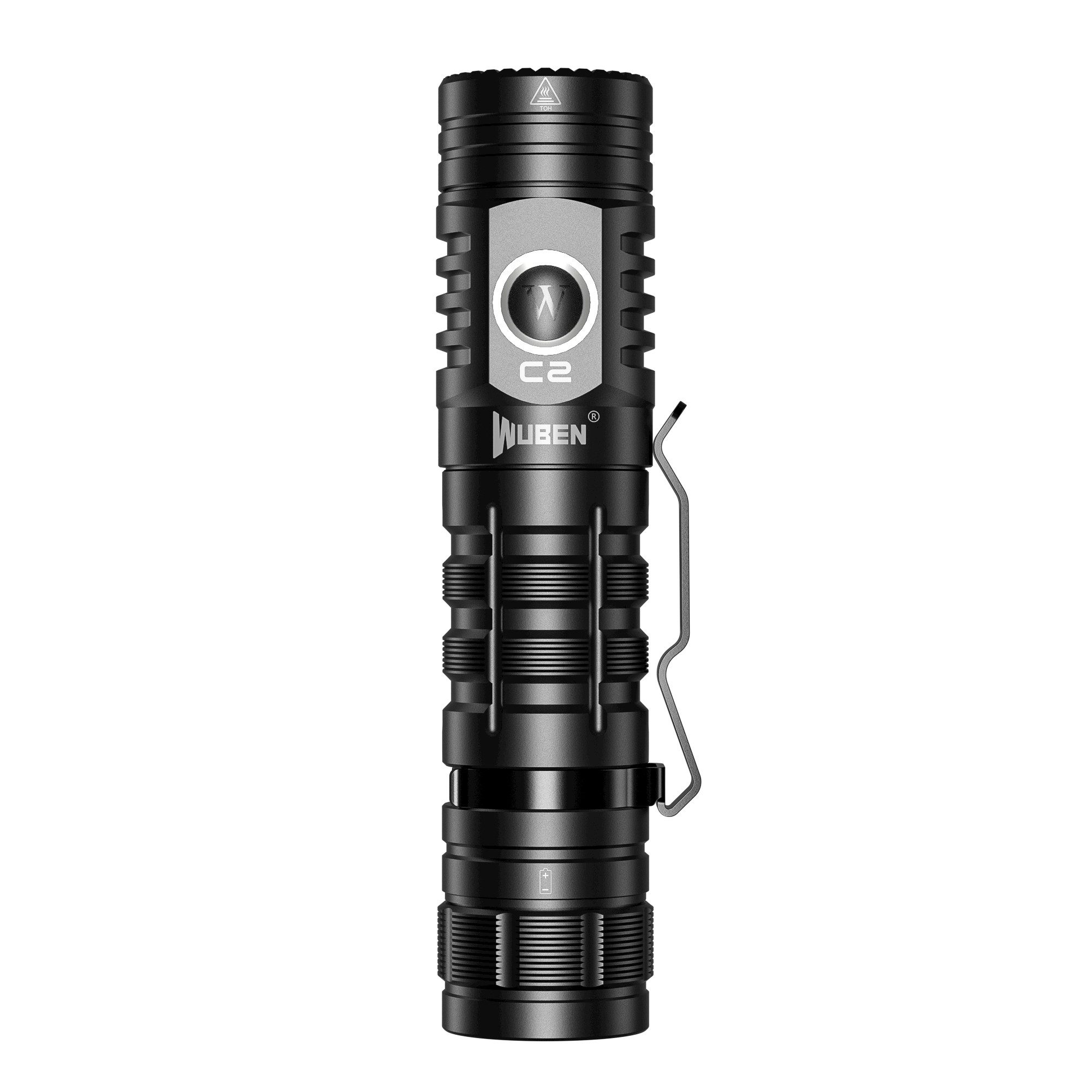 Wuben LED Taschenlampe C2, 2000 lm, 358 m Reichweite, IP68, 7 Modi, USB-C, Powerbank, 4800 mAh