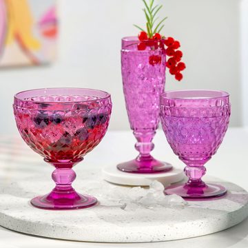 Villeroy & Boch Weißweinglas Boston Berry Weissweinglas, 125 ml, rosa, Glas