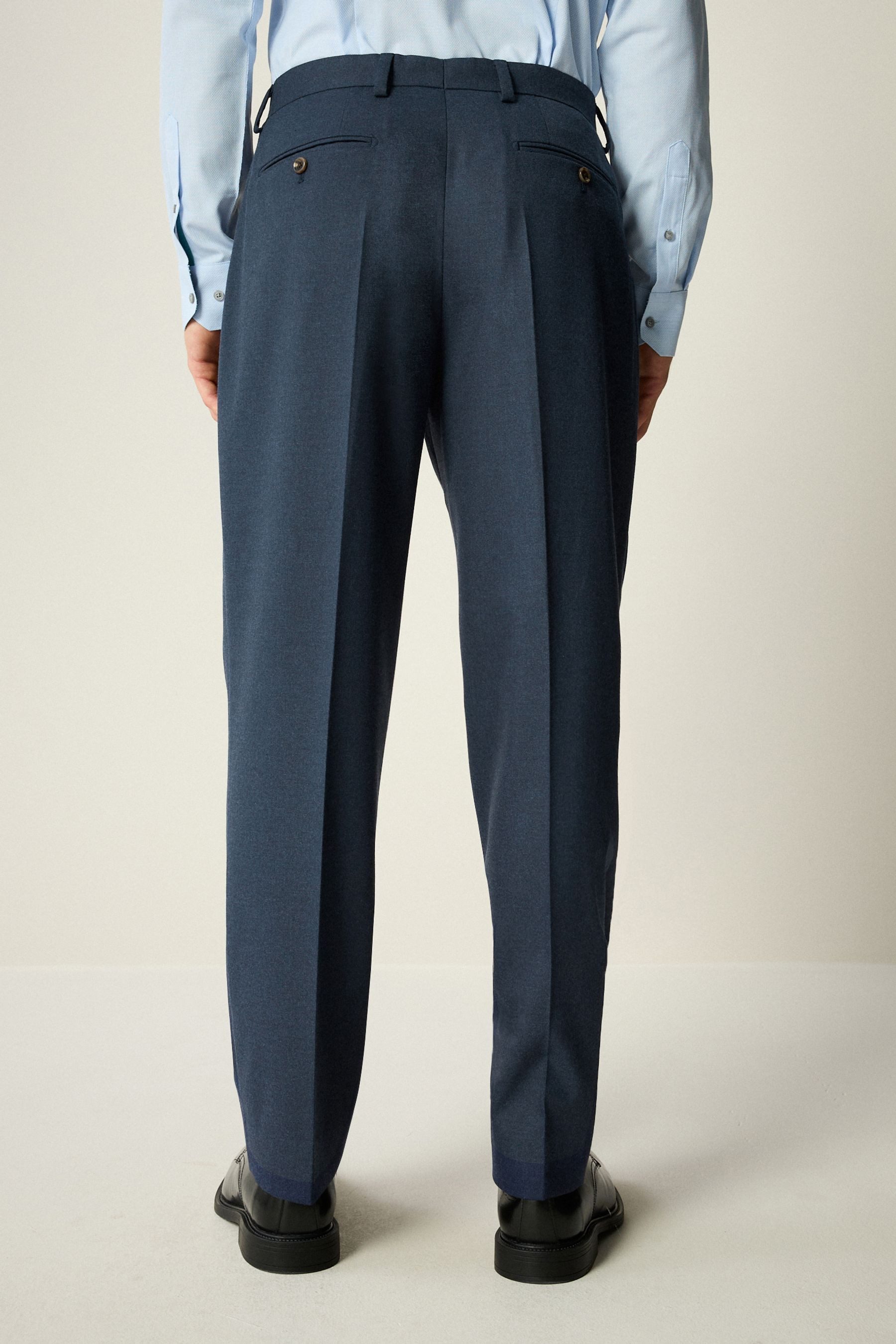 Next Anzughose Slim Fit Anzughose mit Flanellstruktur (1-tlg)