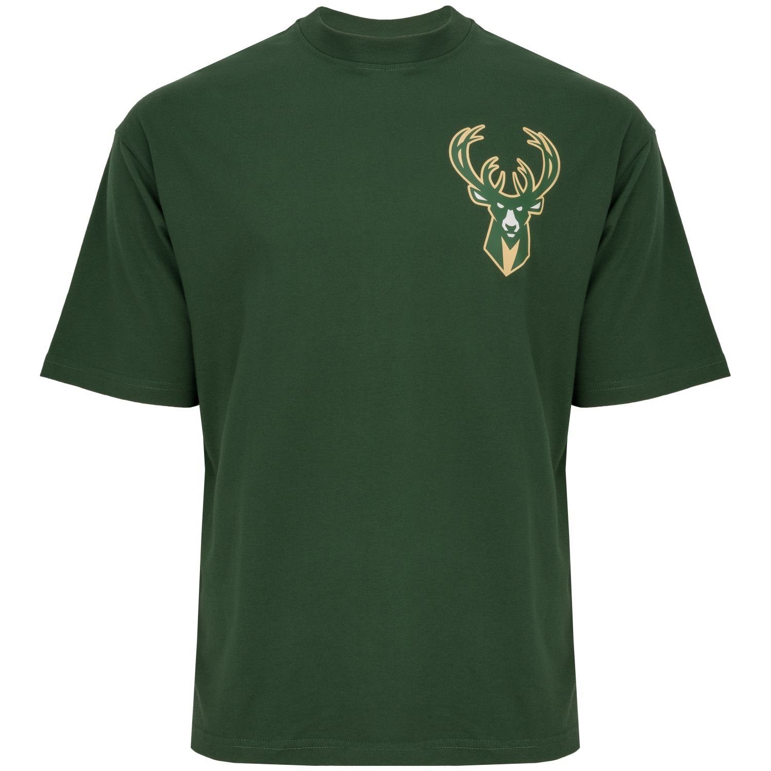 BACKPRINT Print-Shirt Era New Oversized Milwaukee Bucks