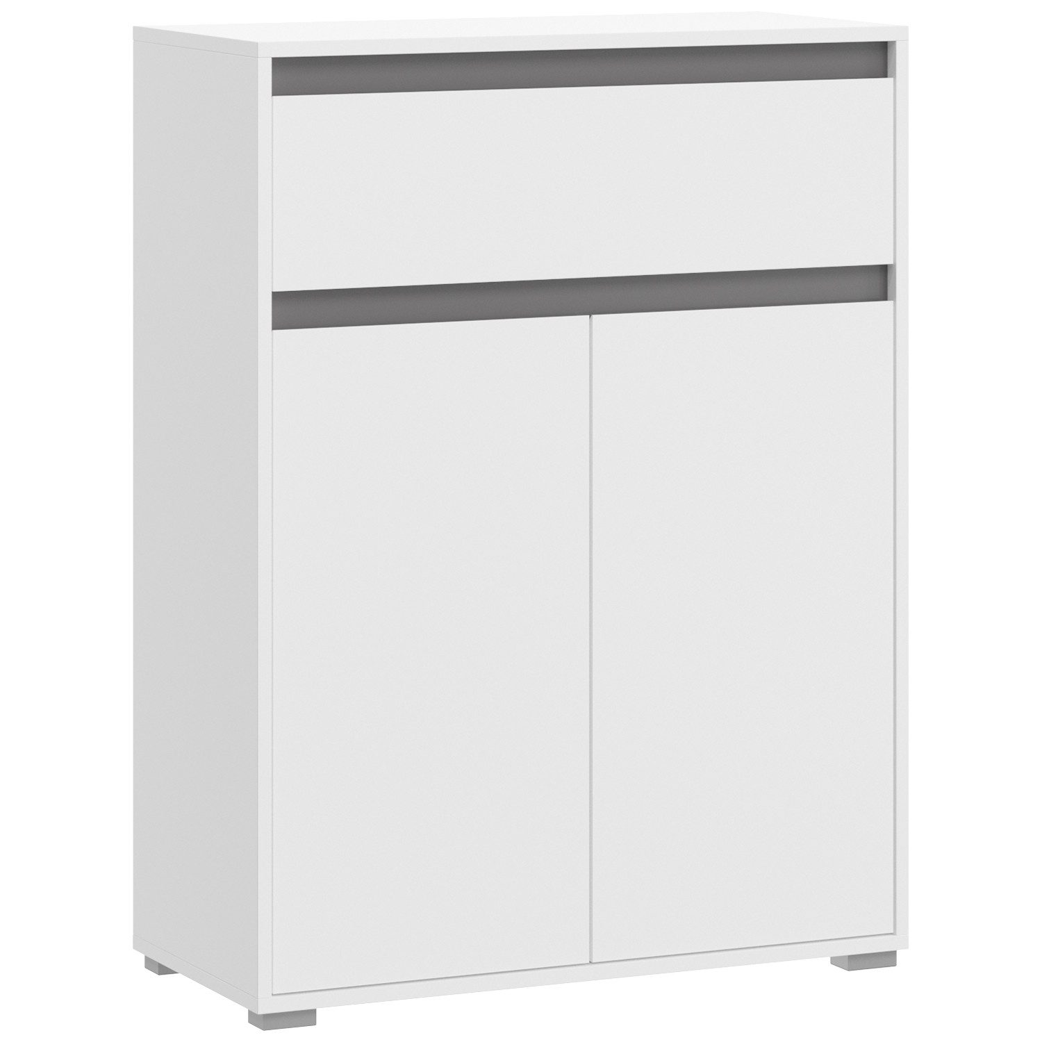 xonox.home Schuhschrank Weiß Siphonausschnitt Modern 76x102x35 günstig online kaufen