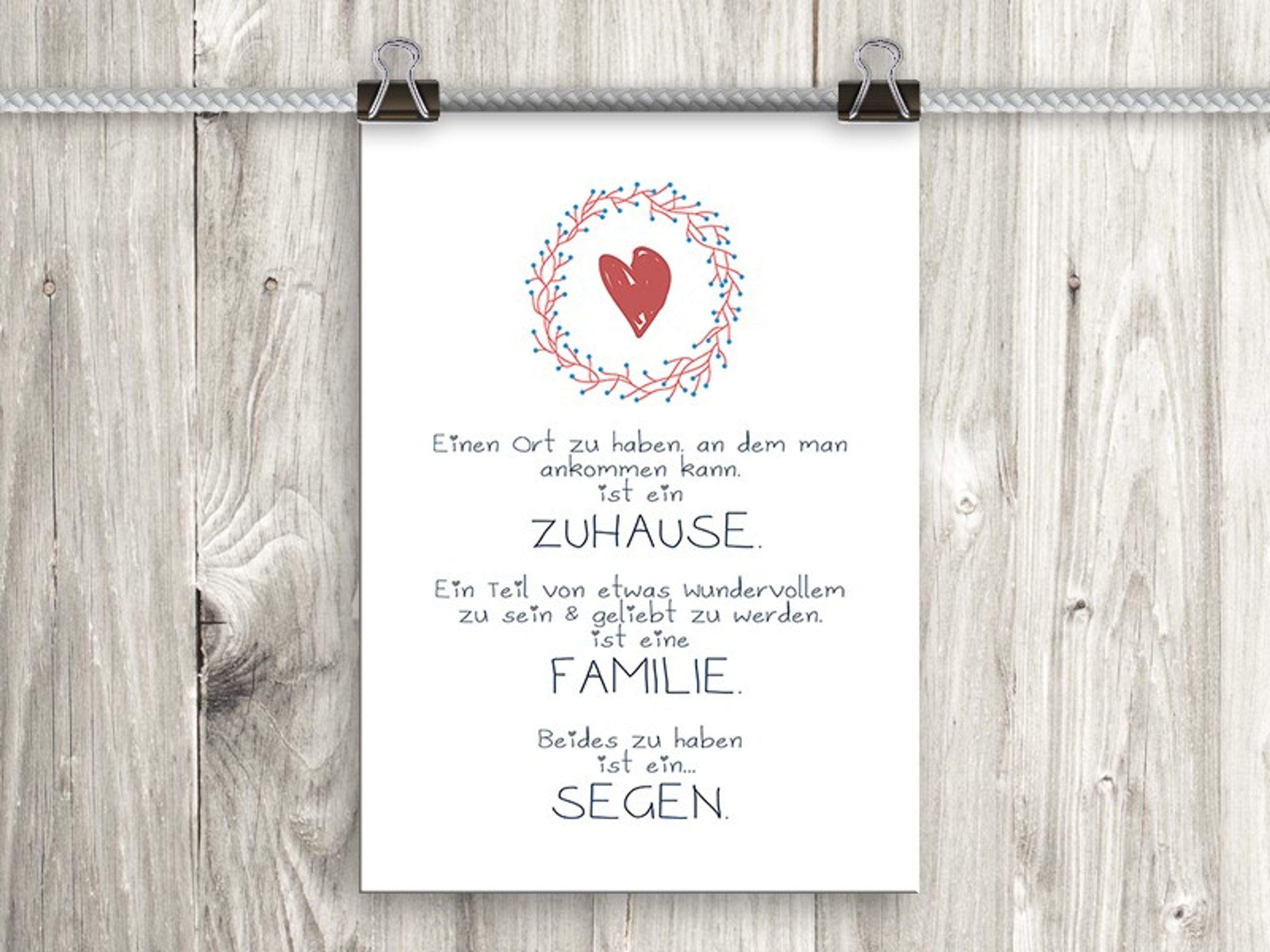 artissimo Poster Poster mit Spruch DinA4 Bild Wandbild Sprüche Zuhause