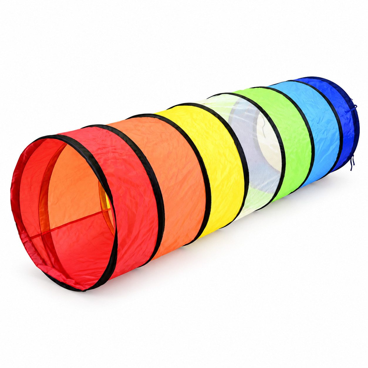Knorrtoys® Spieltunnel Regenbogen Kindertunnel Krabbeltunnel Bunt 180 cm