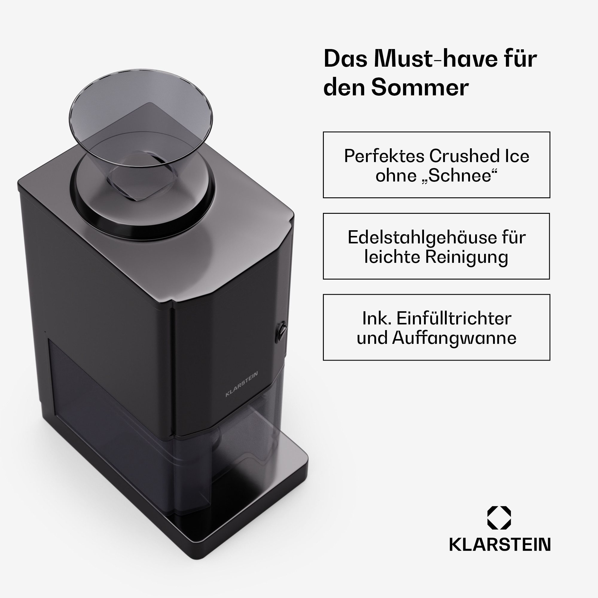 ONECONCEPT Eiswürfelmaschine IcebreakerEiswürfelbereiter, Edelstahl 12kg/Tag Display L Eiswürfelautomat