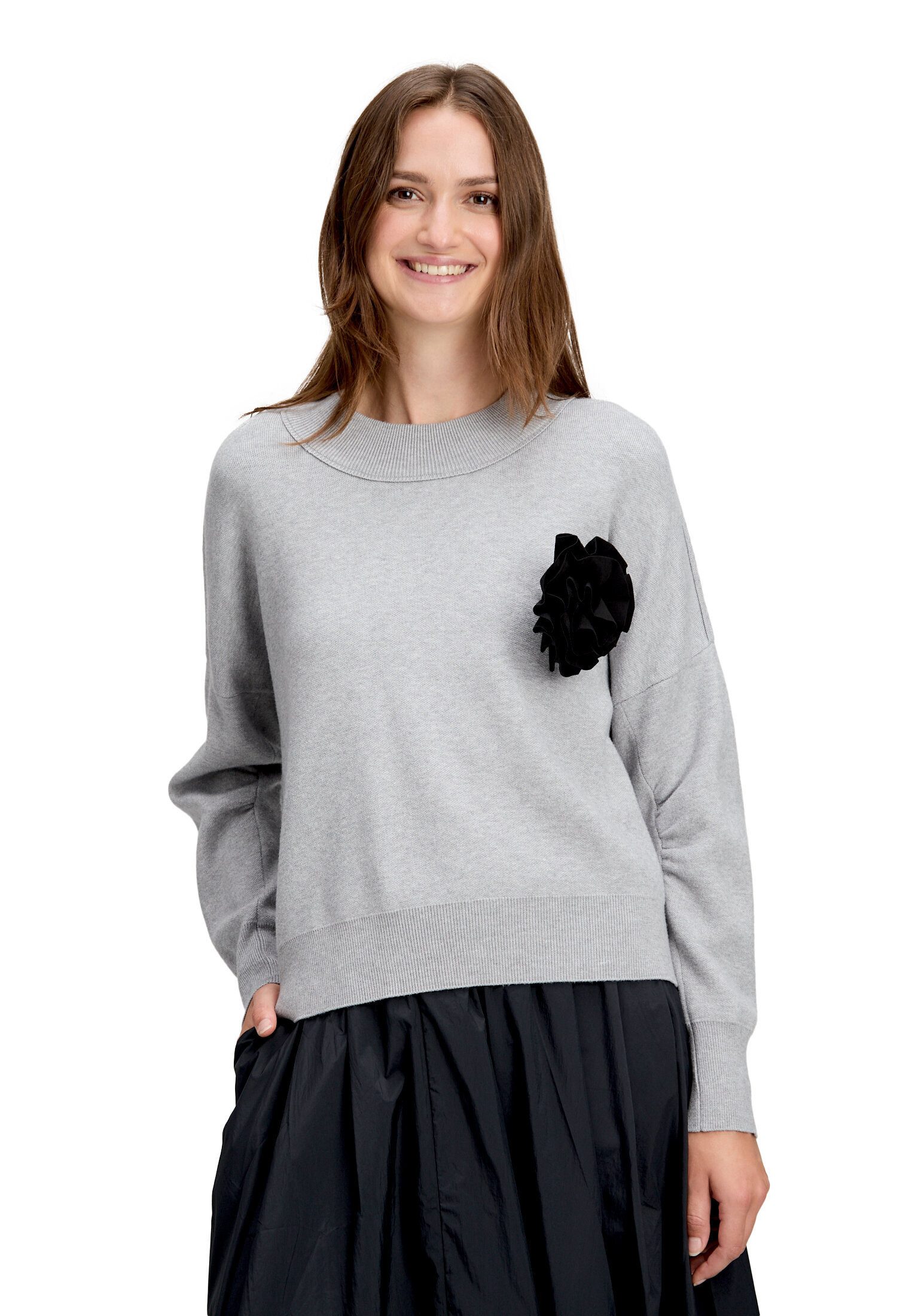 Cartoon Strickpullover Damen mit Rundhalsausschnitt (1-tlg)