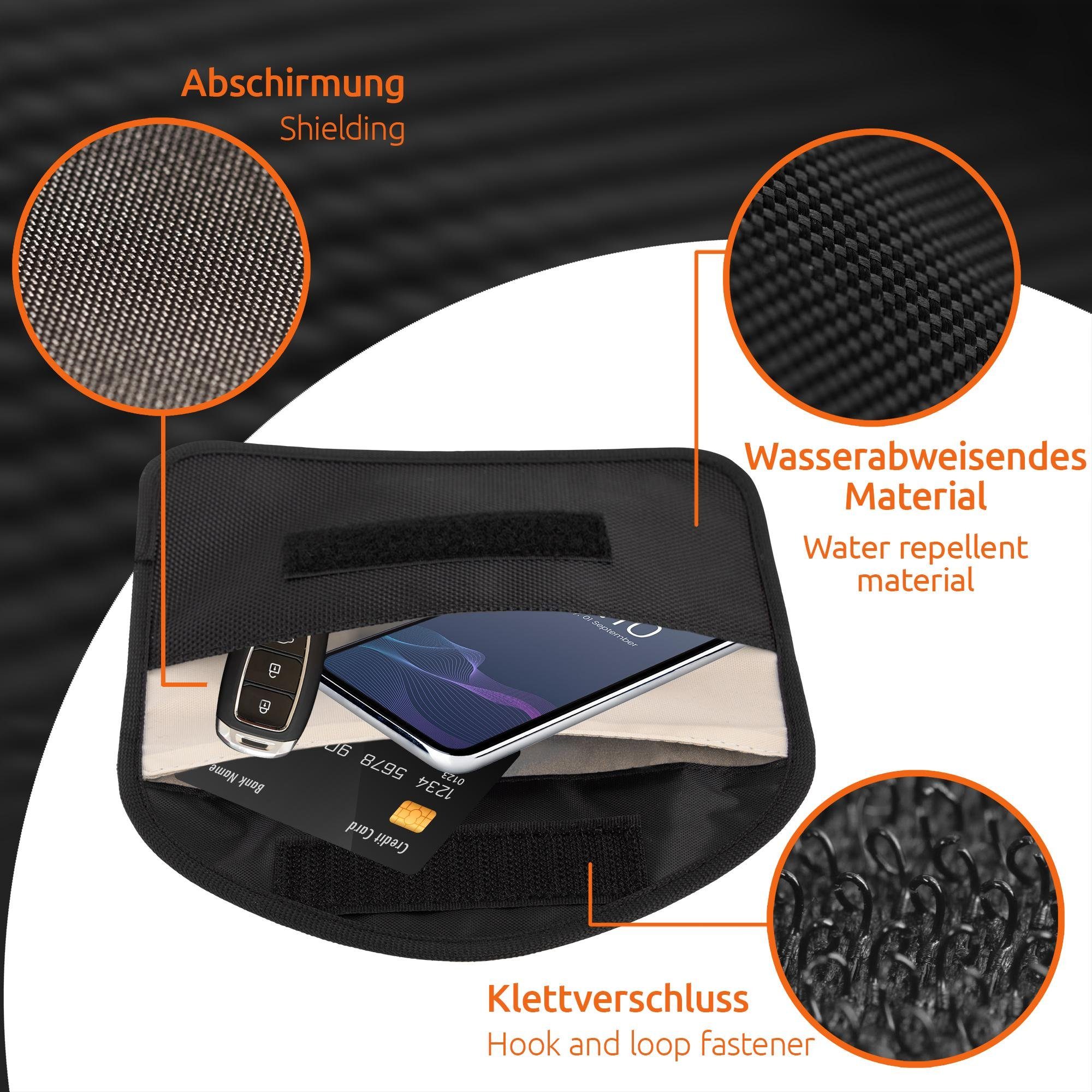 ECENCE Handytasche 1x RFID Strahlenschutz-Tasche (1-tlg) Smartphone Handy