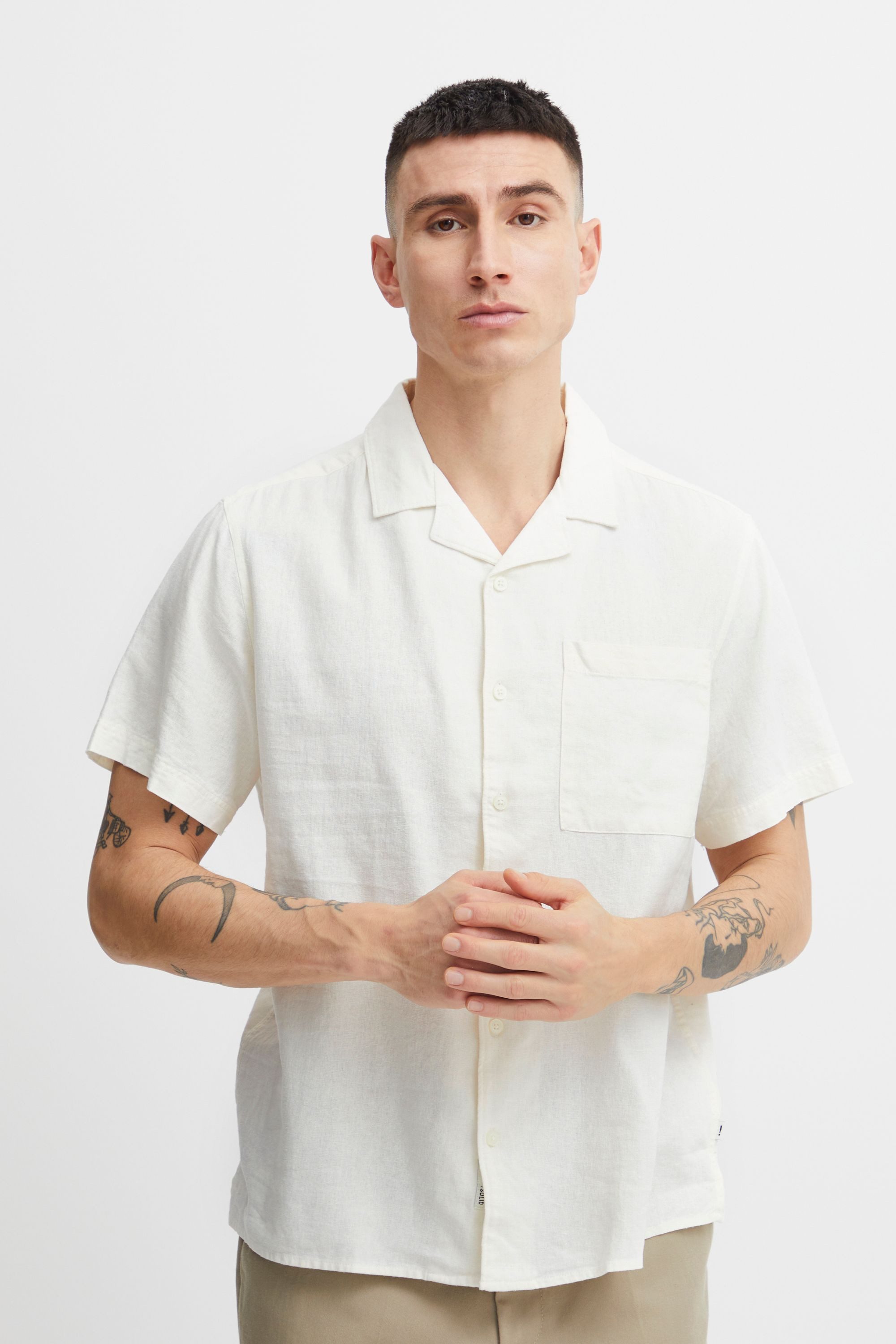 !Solid Kurzarmhemd SDAllan Cuba Kurzarmshirt aus Leinenmix