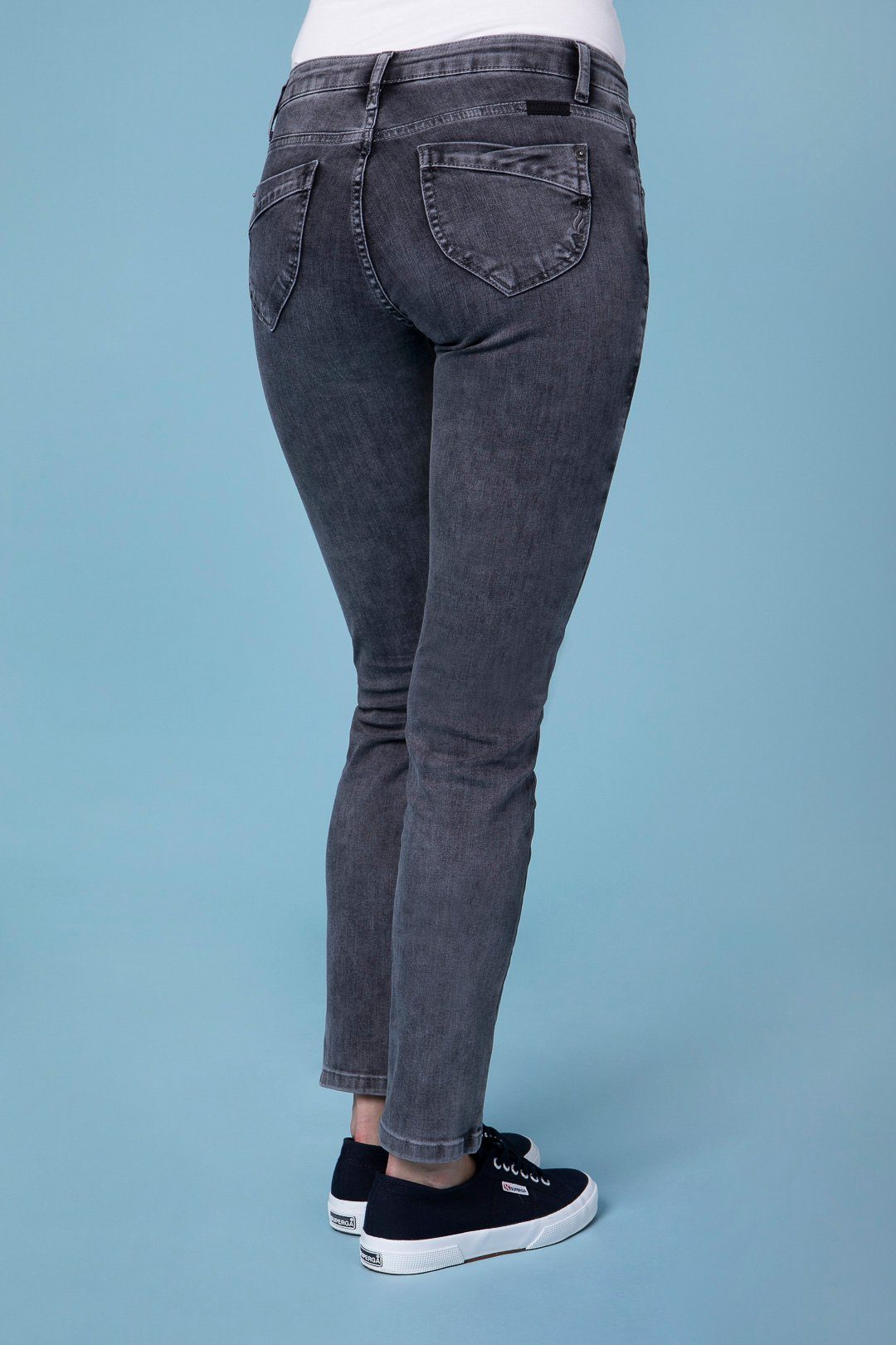 BLUE FIRE Stretch-Jeans BLUE FIRE NANCY black denim used 1001.292