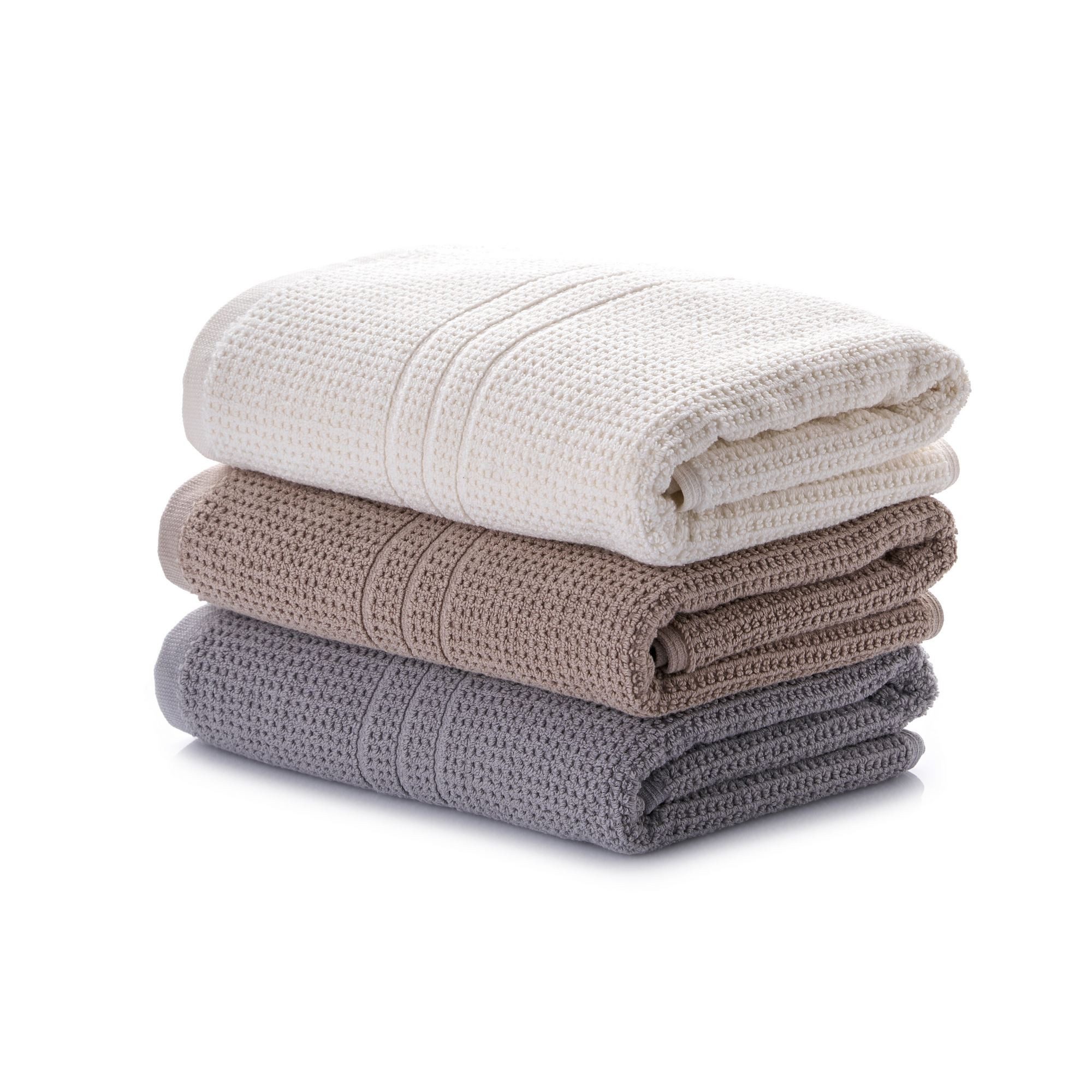L'Essentiel Maison Handtücher Whitney, Walkfrottier (Set, 3-St), 3-teiliges Set, 100 % Baumwolle, 500 g/m², 50 x 100 cm
