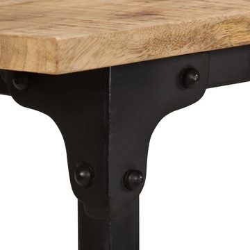 furnicato Schreibtisch mit Klapphocker Mangoholz Massiv 115x50x76 cm