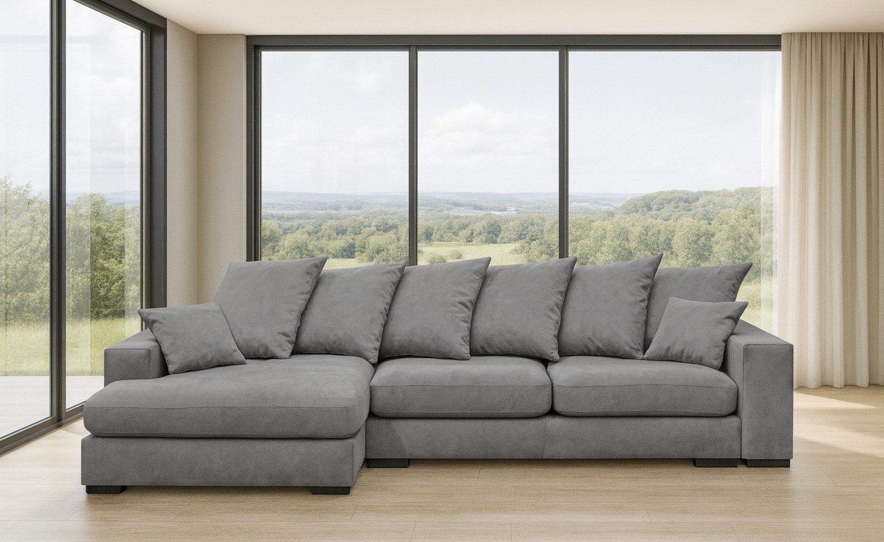 Kaiser Möbel Ecksofa Ecksofa Sofa L-form, Couch L-form Gabon Ottomane Links/Rechts