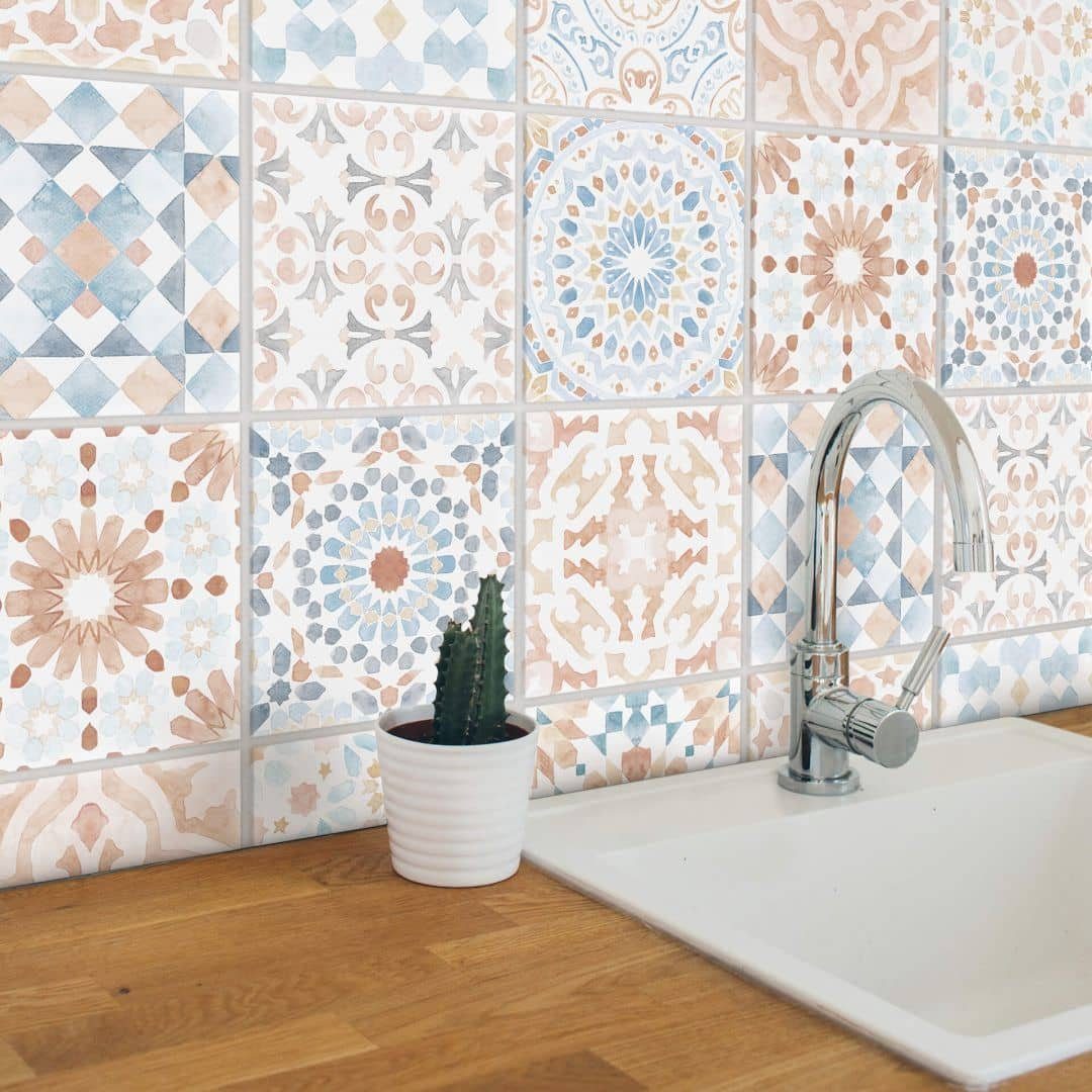 K&L Wall Art Fliesenaufkleber selbstklebend Klebefliese Set Marokkanische K günstig online kaufen