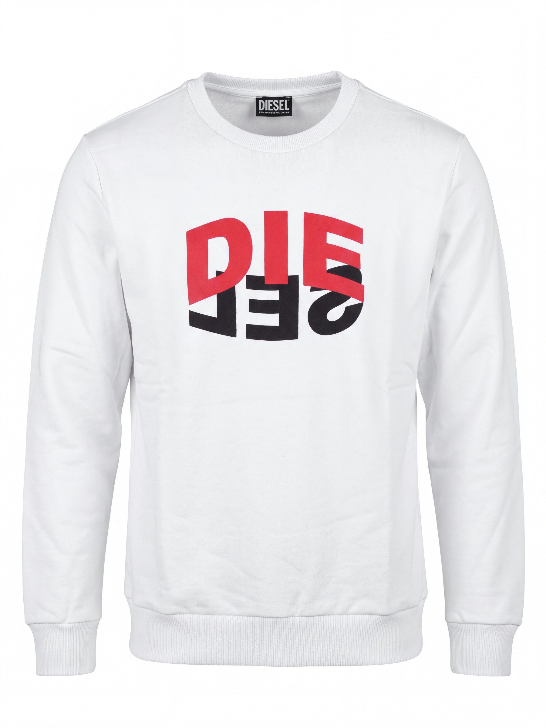 Diesel Sweatshirt Regular Fit Supersoft Pullover - S-GIRK-N80 Weiß