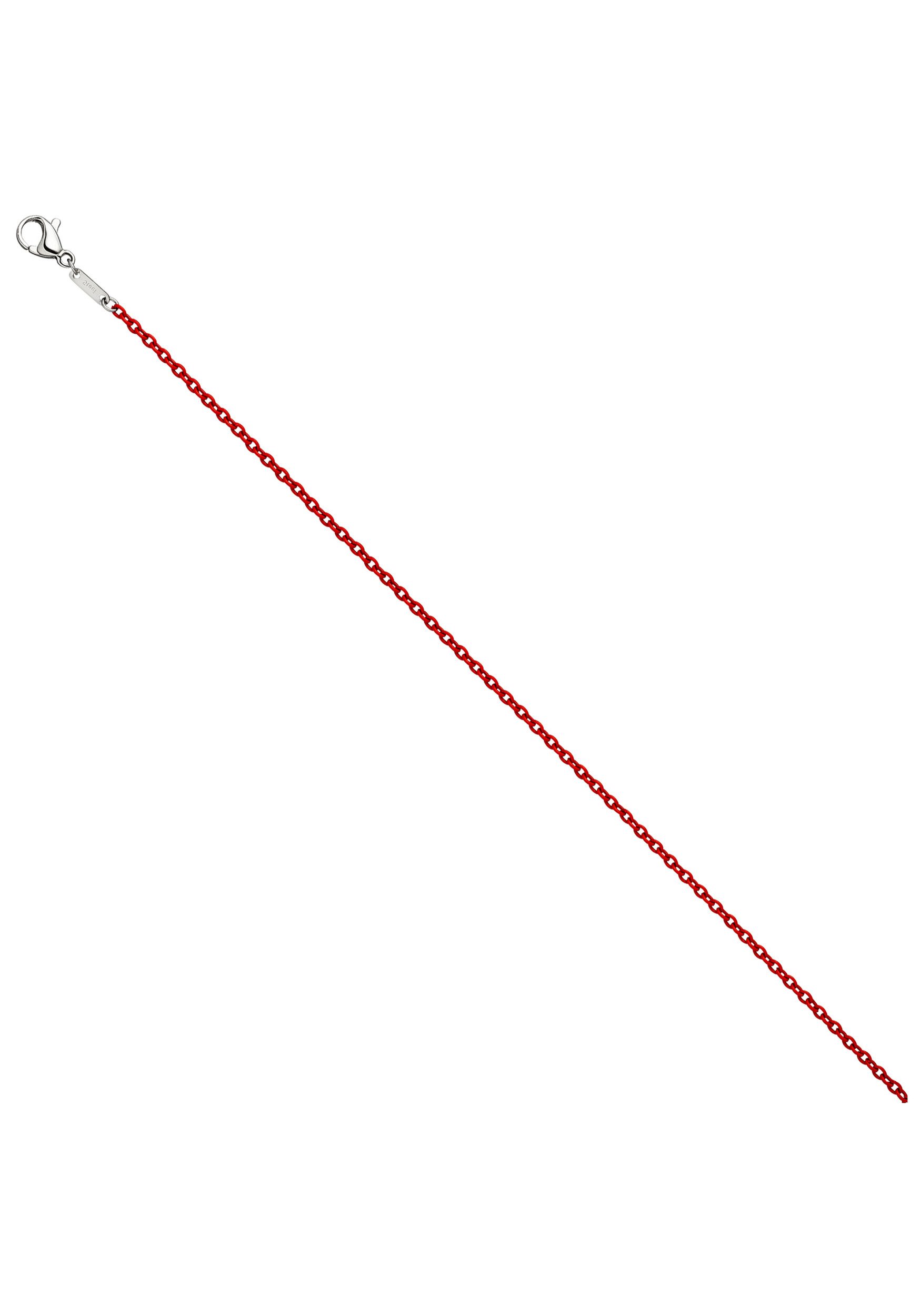 JOBO Edelstahlkette Rund-Ankerkette 1,9 mm, Edelstahl rot lackiert 45 cm