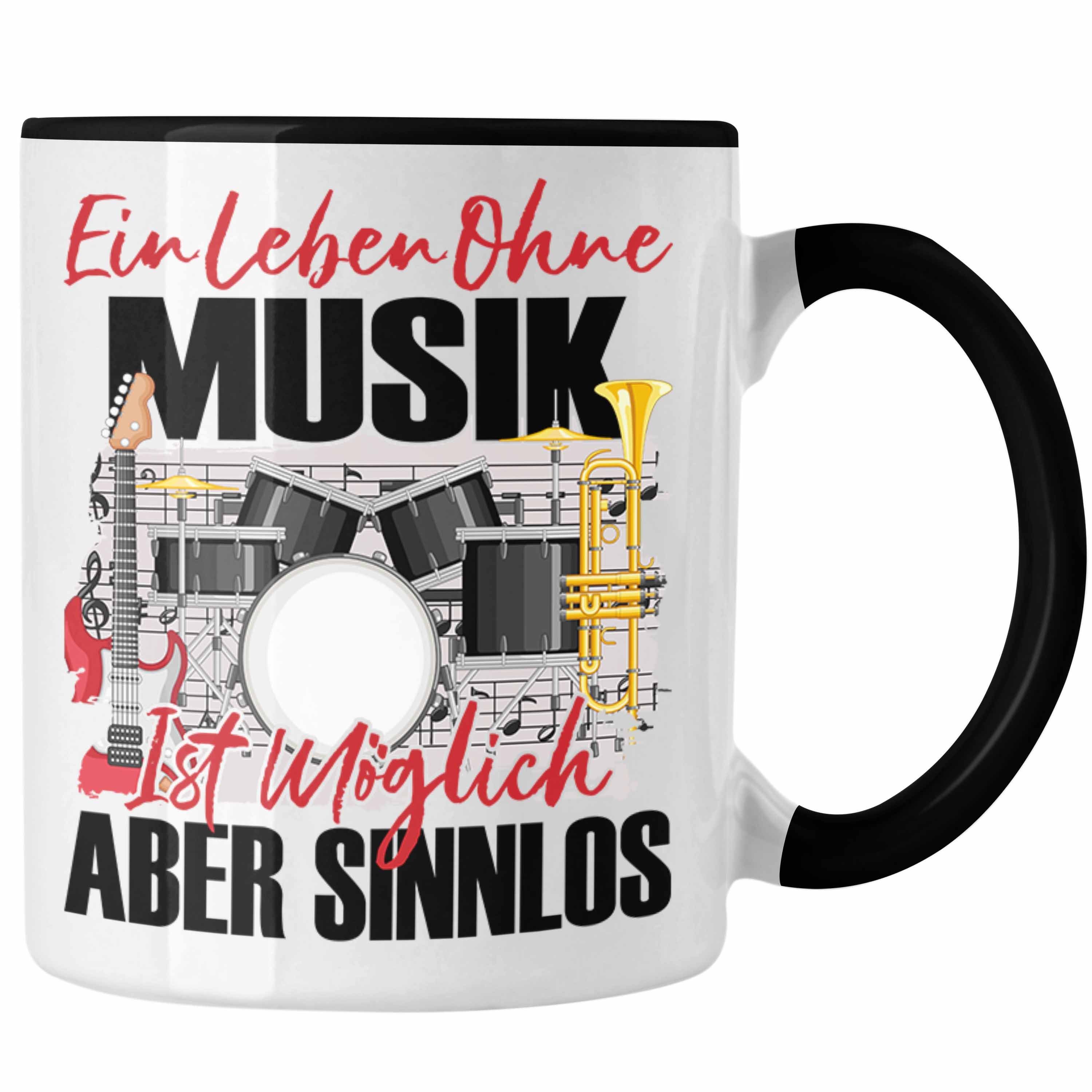 Trendation Geschenk Ein Geschenkidee Musiker Schwarz Trendation Tasse Band Leben - Tasse Spruch