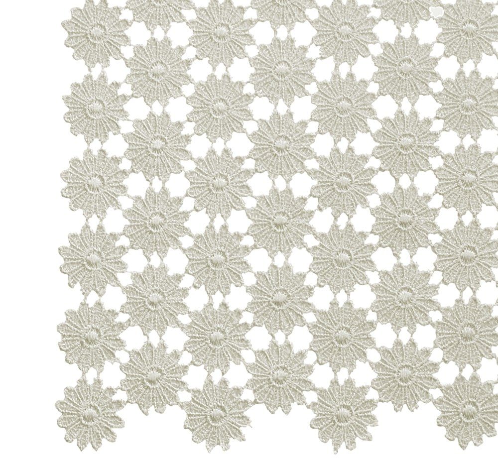 matches21 HOME & HOBBY Tischdecke Tischdecke FREYA Vollspitze Vintage Polyester weiß 110 x 110 cm (1-tlg), Pflegeleicht & waschbar bei 30 °C