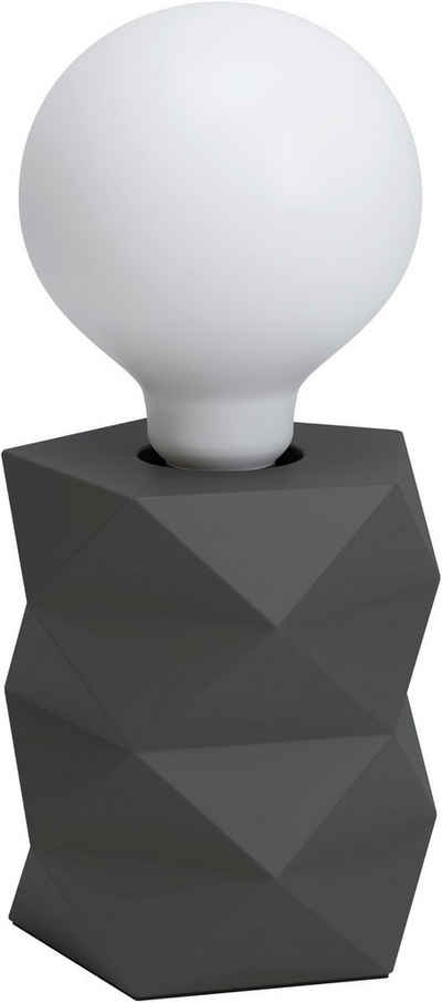 EGLO Tischleuchte SWARBY, Leuchtmittel wechselbar, ohne Leuchtmittel, Tischleuchte in grau aus Zement - exkl. E27 - 60W