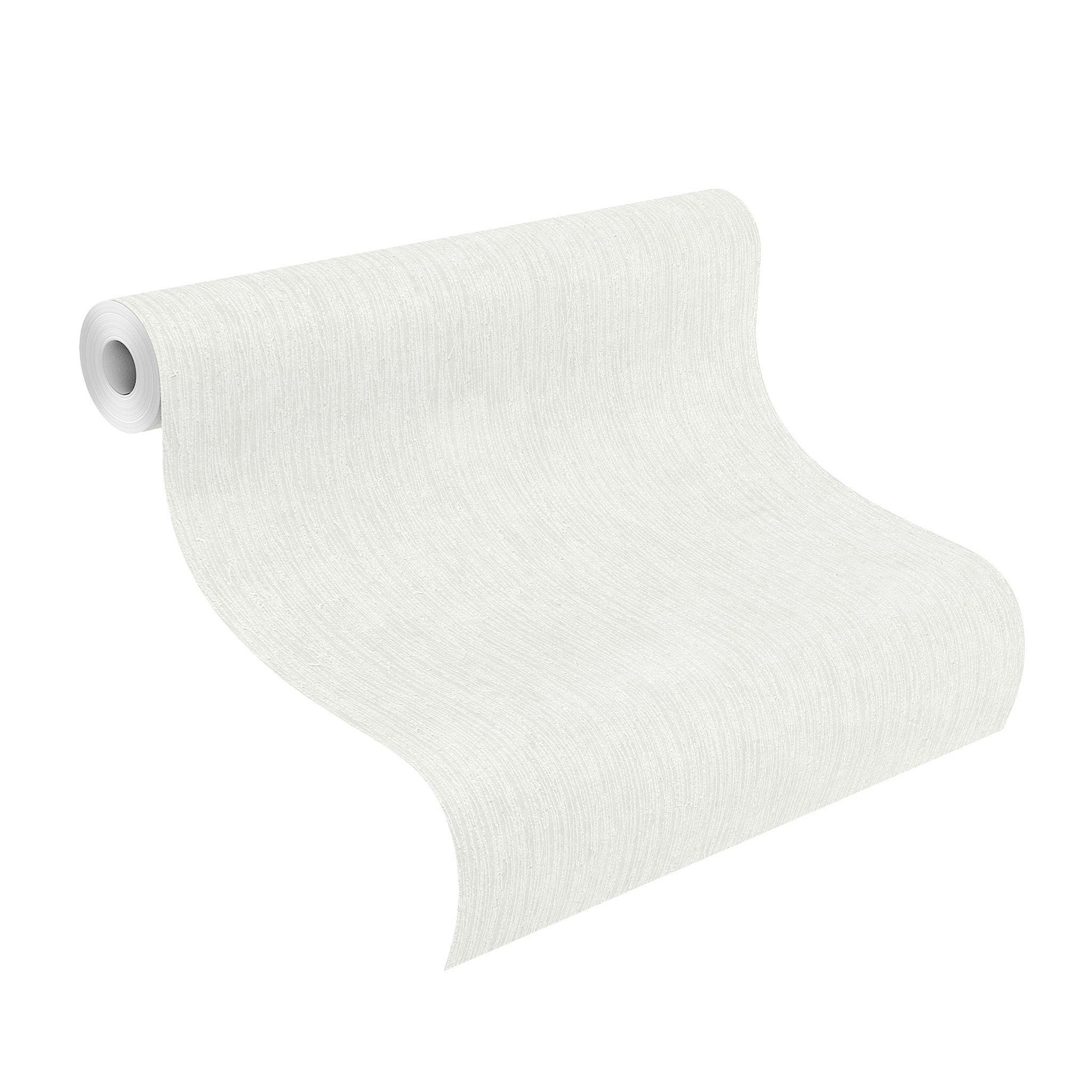 Rasch Vliestapete mit unregelmäßigen Linien - zum Überstreichen, aufgeschäumt, einfarbig, gestreift, uni, Streifen, längsstreifen, (1 Rolle, 1 St), Strukturtapete