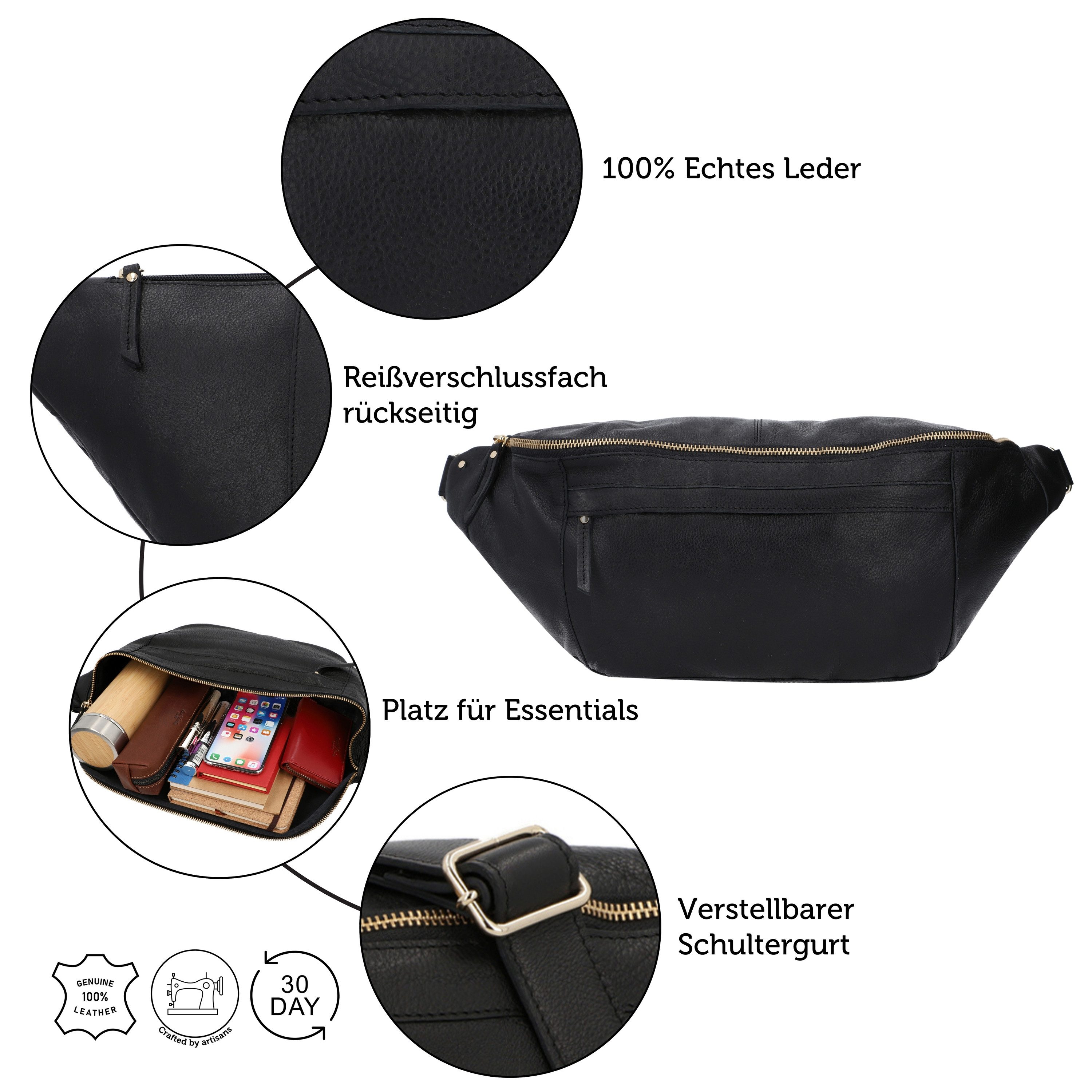 Gusti Leder Gürteltasche Gusti Leder Bauchtasche Esben (1-tlg)