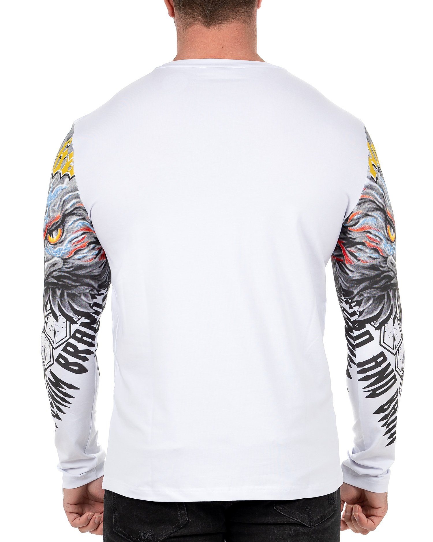 Cipo & Baxx Longsleeve Herren Longsleeve BA-CL488 mit einem Adler Print günstig online kaufen