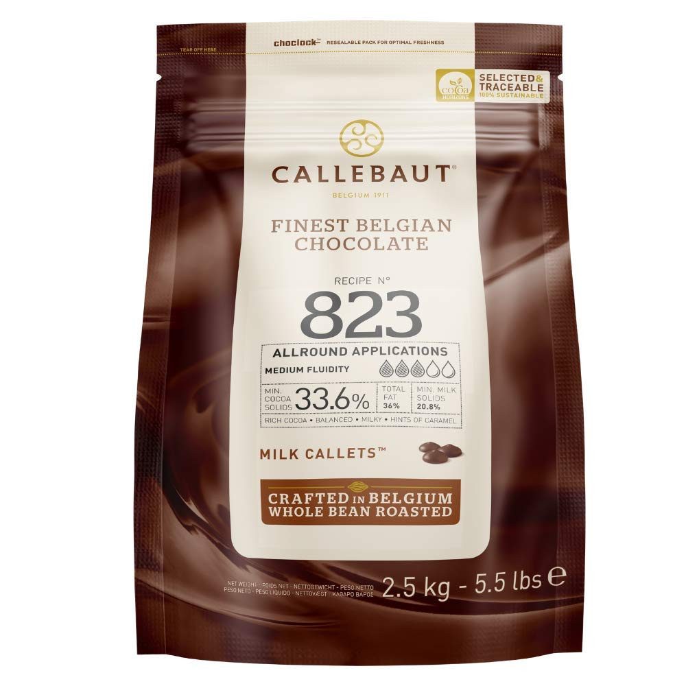 Callebaut Schokolade CALLEBAUT, Rezept No. 823, Vollmilch Schokoladenkuvertüre, 1 x 2500 g