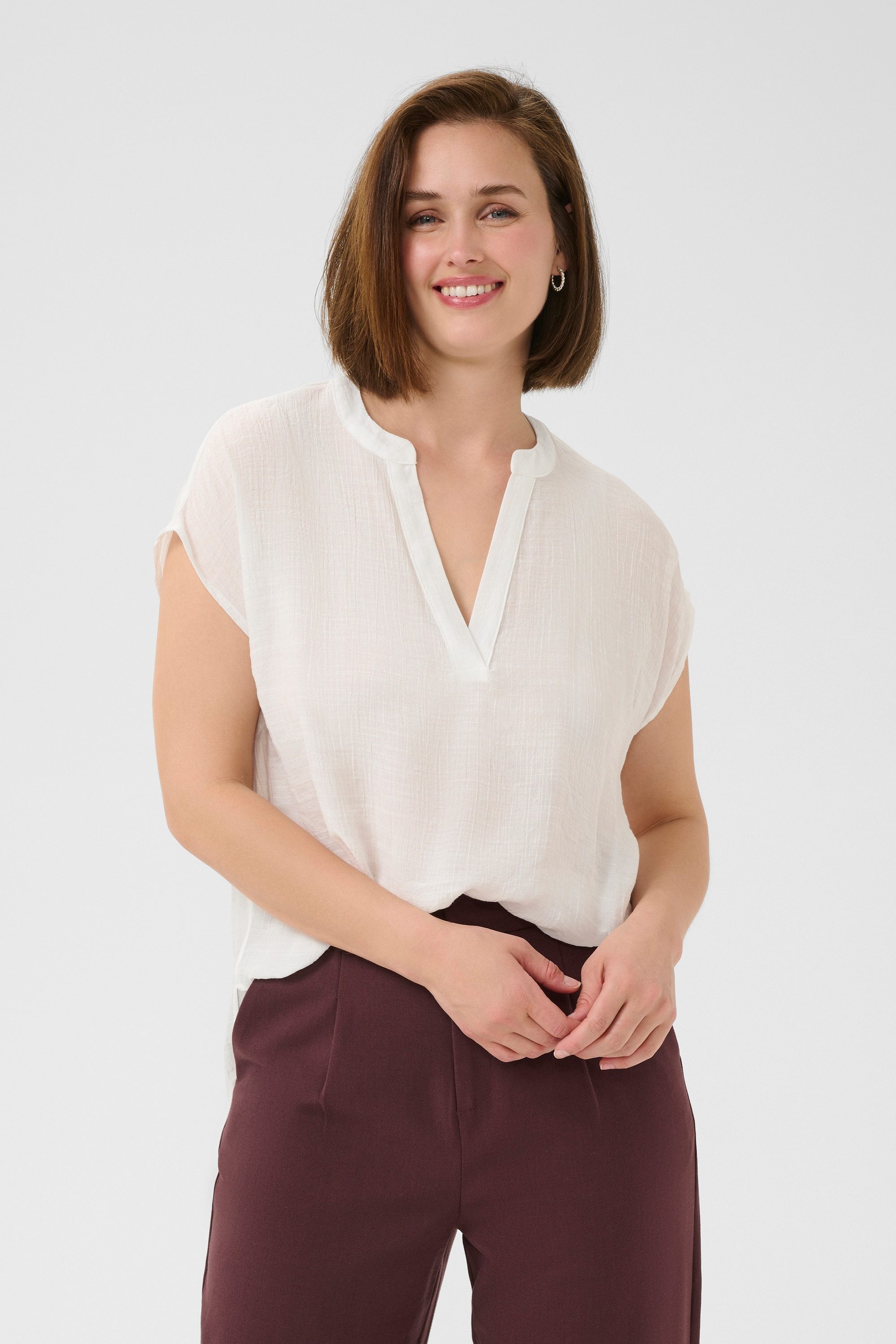 KAFFE Kurzarmbluse Kurzarm-Bluse KAanja günstig online kaufen