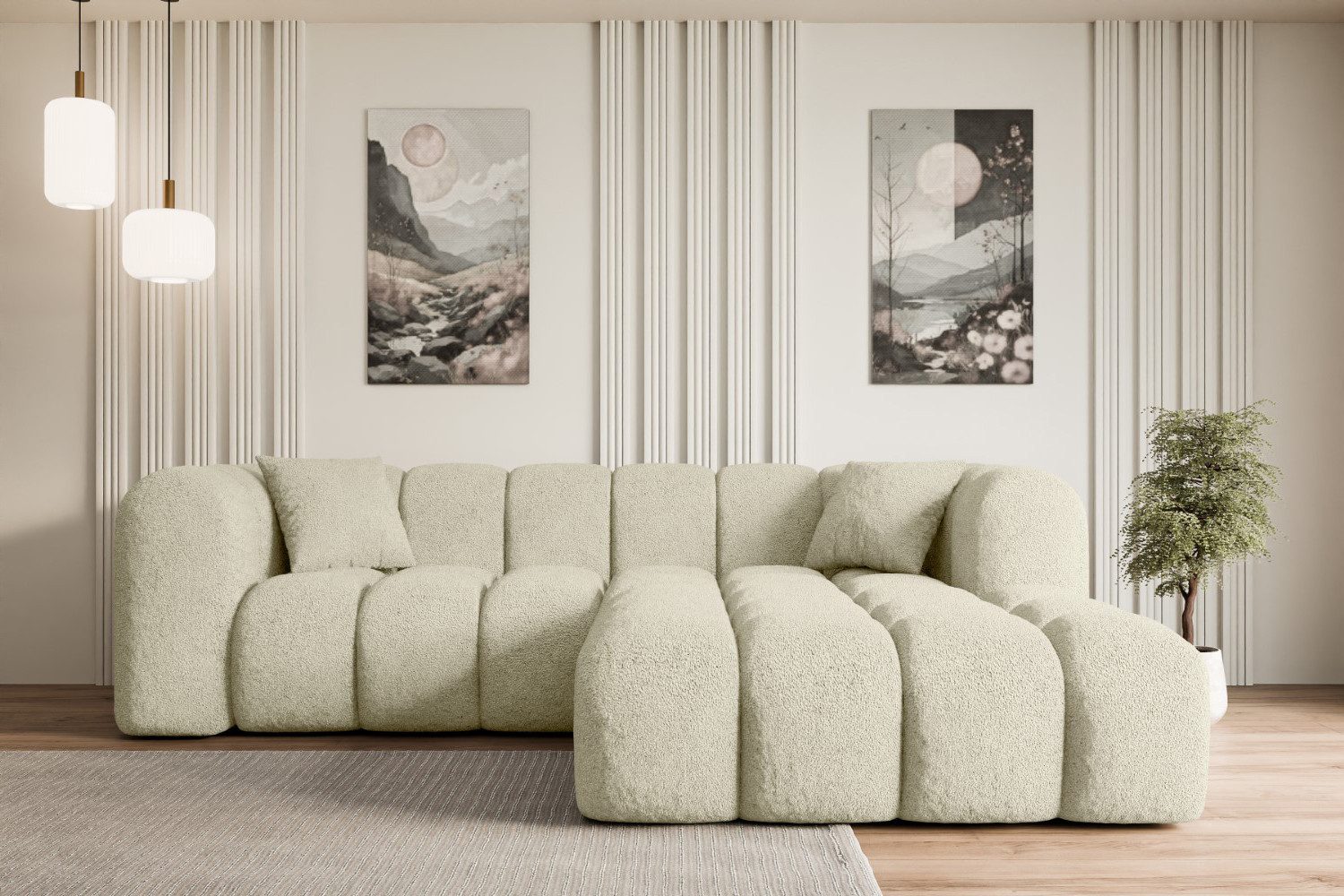 ALTDECOR Ecksofa OLEA-L1, Sofa Praktische Bequeme Funktionsecke Couch L-Form Eckcouch, Corner Sofa L-Form Vielseitige Sofa Wohnlandschaft Wohnzimmer