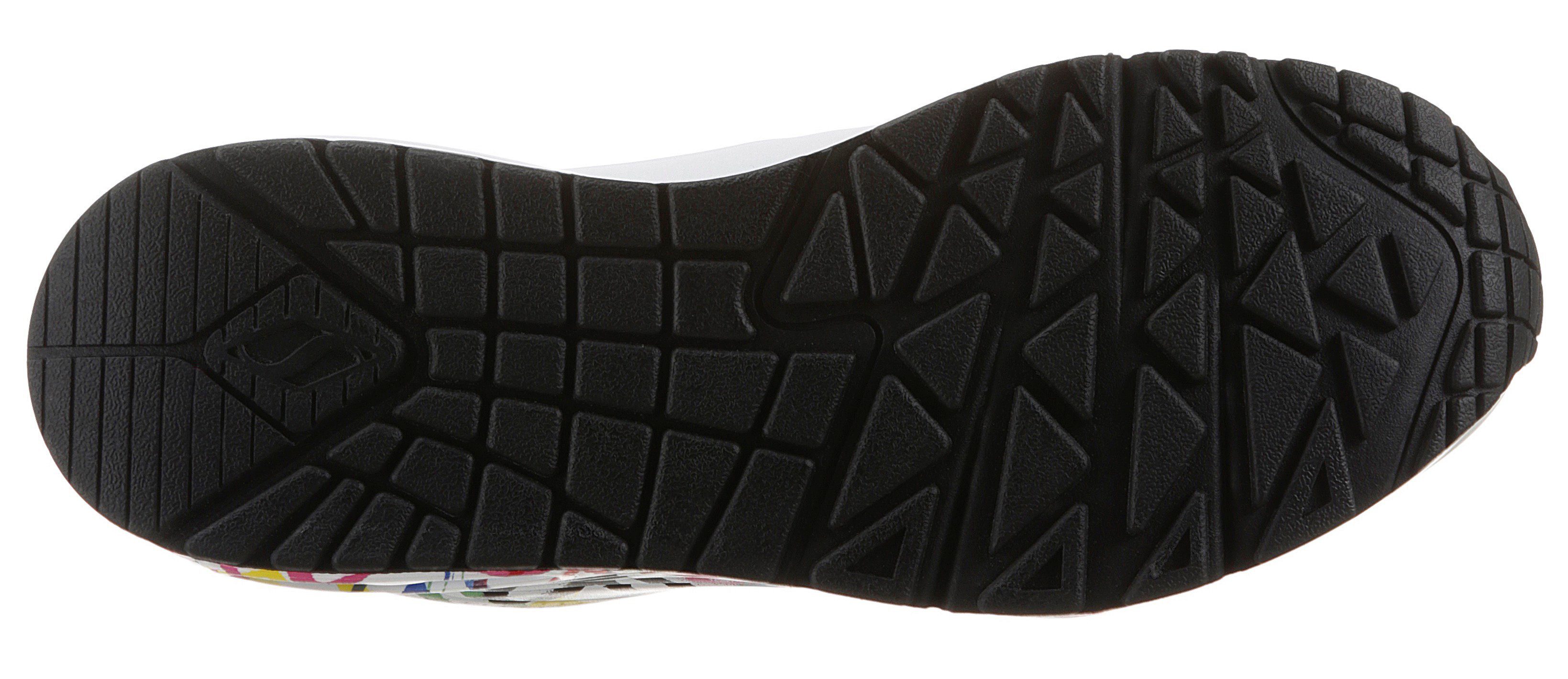 Skechers UNO-SPREAD THE LOVE Wedgesneaker Freizeitschuh, Halbschuh, Schnürschuh mit coolem Graffiti-Print – Bild 4 von 5