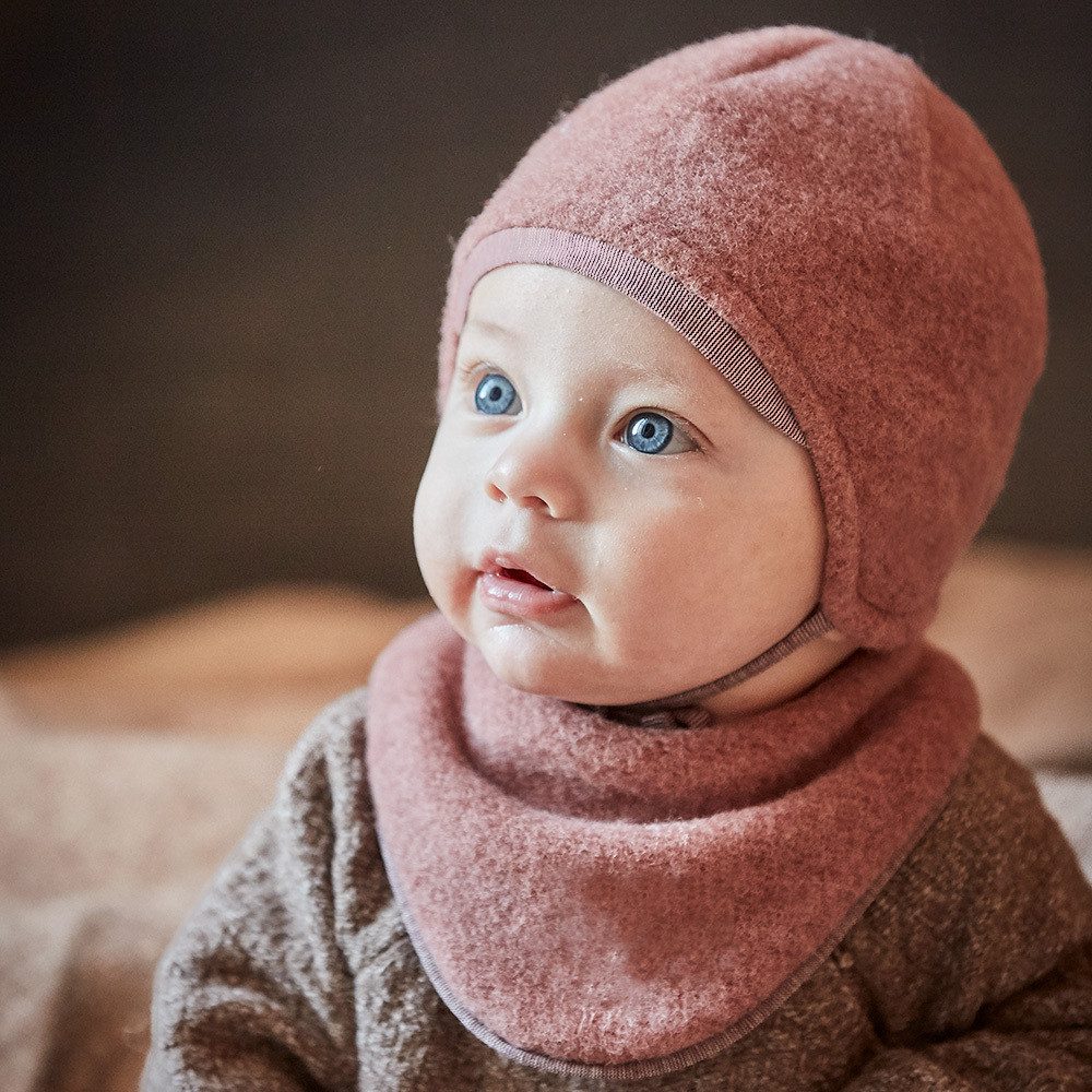 MAXIMO Halstuch GOTS BABY-Tuch, Wollfleece Jerseyfutter, Klettverschluß, (1-St), Wollfleece