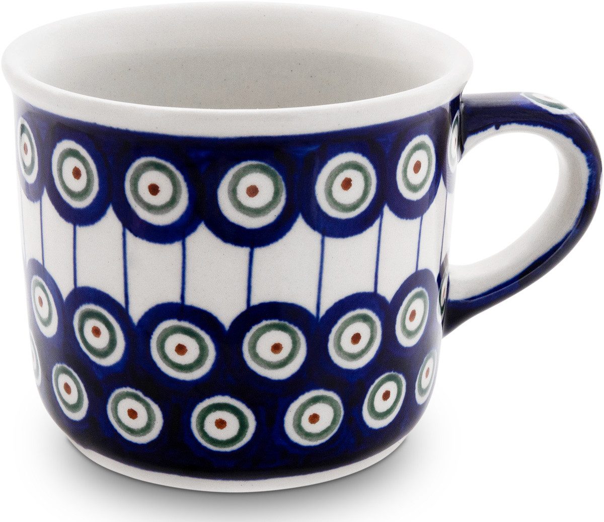 Bunzlauer Keramik Becher Bunzlauer Keramik 400 ml Kaffeepott Teebecher Ø10,2cm H 8,6cm Dekor 8, Keramik