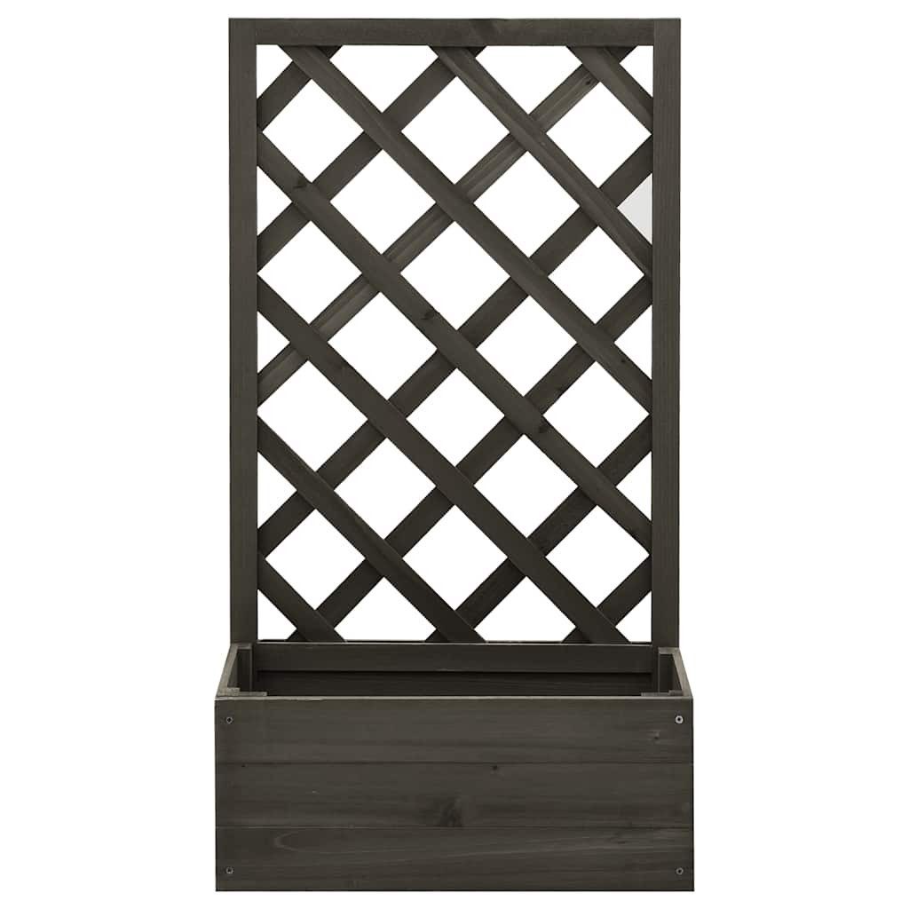 Thumbnail - DOTMALL Blumentopf Garten-Spalier mit Blumenkasten Grau 50x25x90 cm Tannenholz