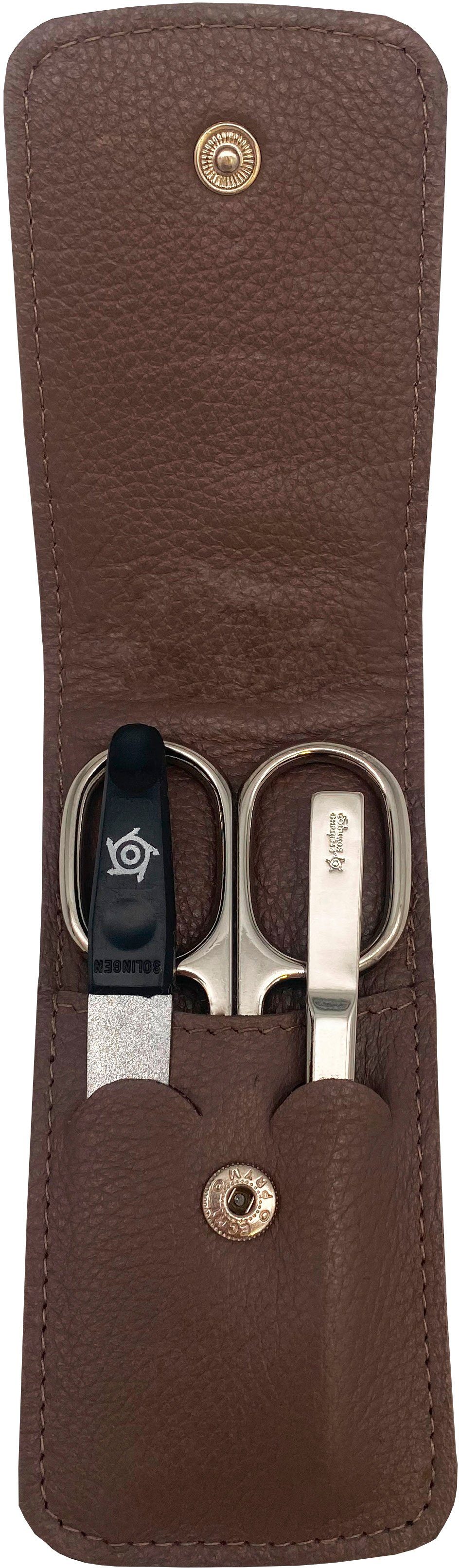 PFEILRING Nappaleder 3 Maniküre-Etui, tlg., taupe