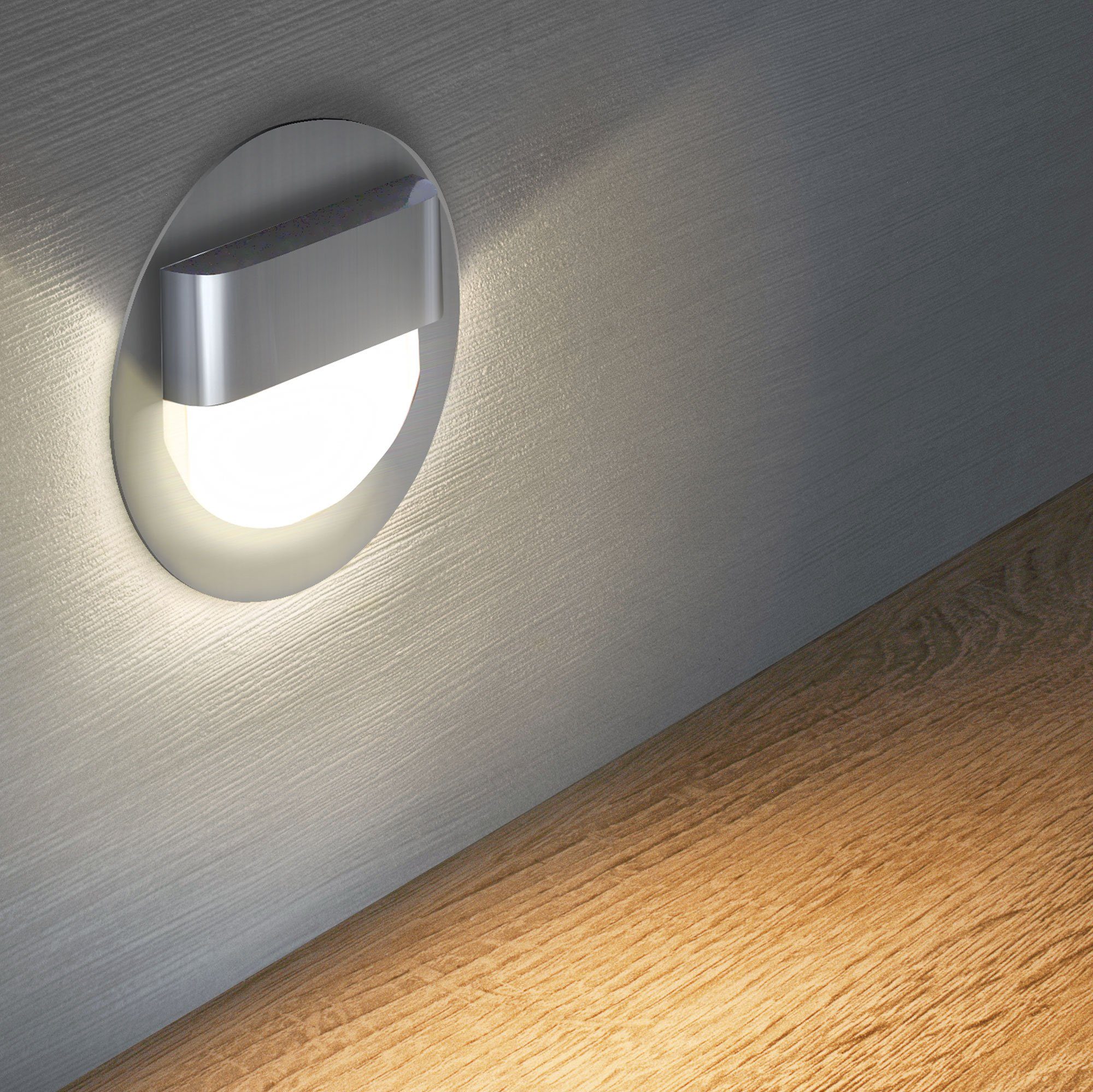 Maxkomfort LED Wandstrahler 6101-6102, LED fest integriert, 3000K, Warmweiß, Treppenbeleuchtung