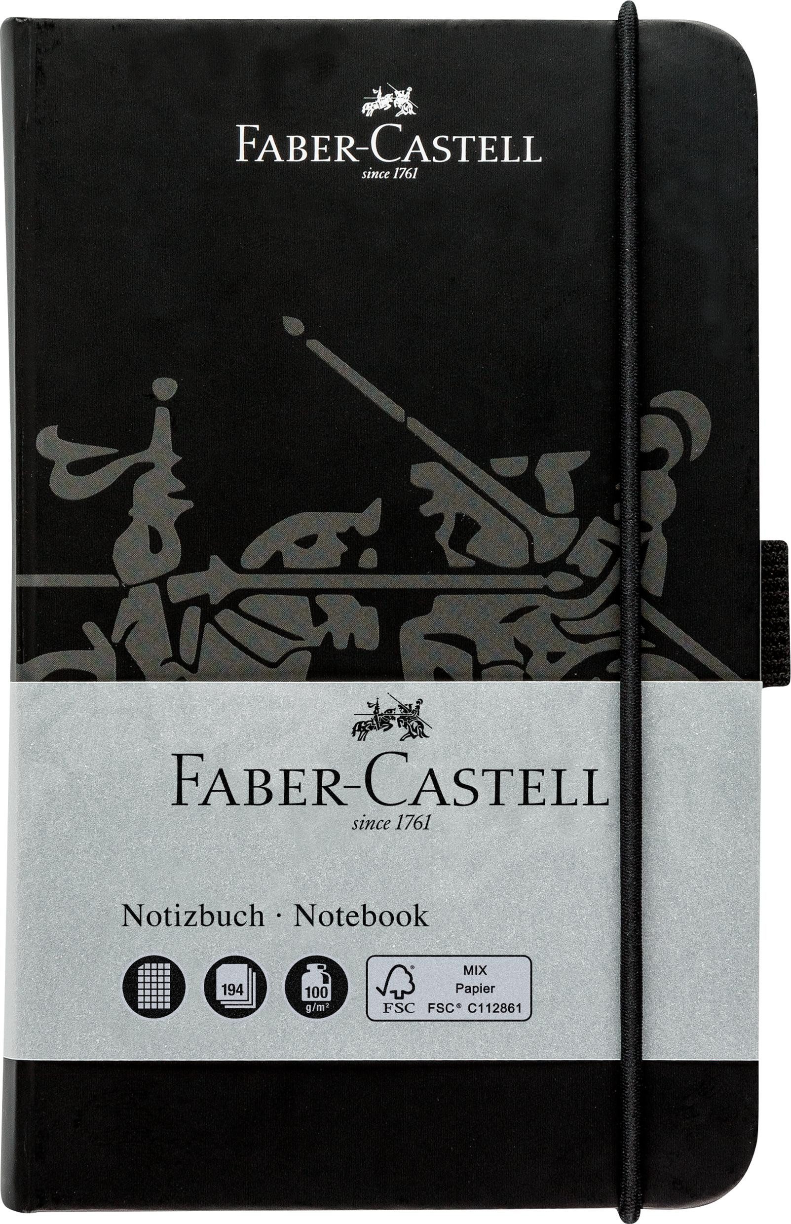 Faber-Castell Notizbuch Faber Castell Notizbuch A6 194 S kar 100g/m² schwarz