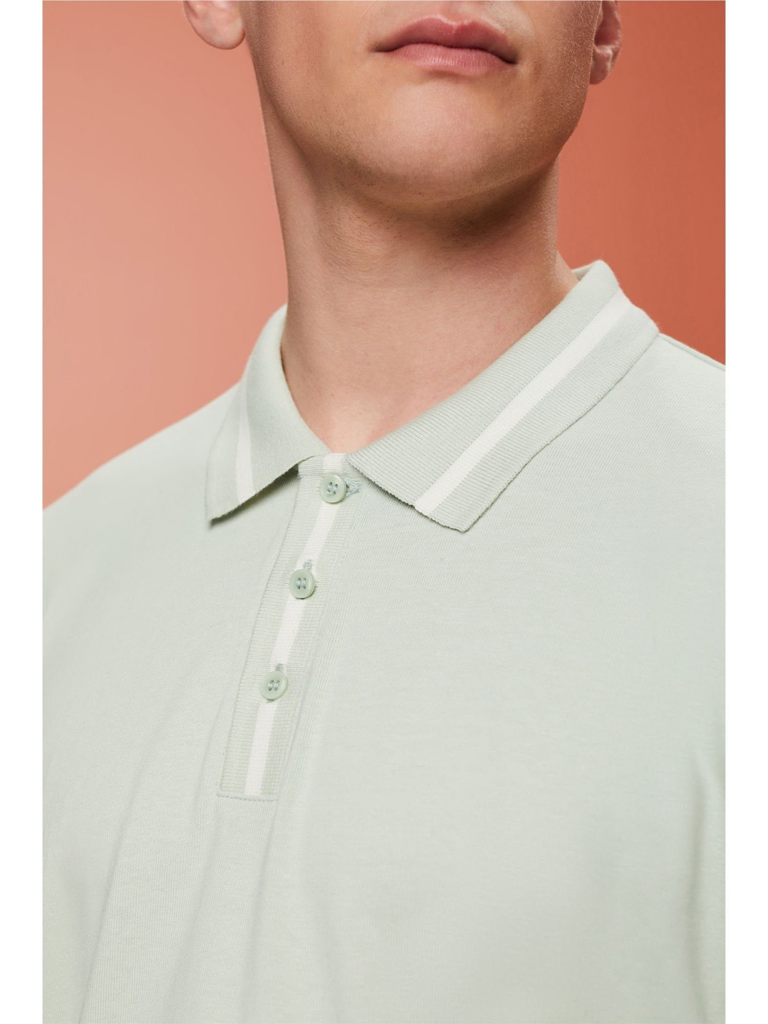 Jersey, Polo-Shirt Baumwollmix aus Esprit GREEN Poloshirt PASTEL