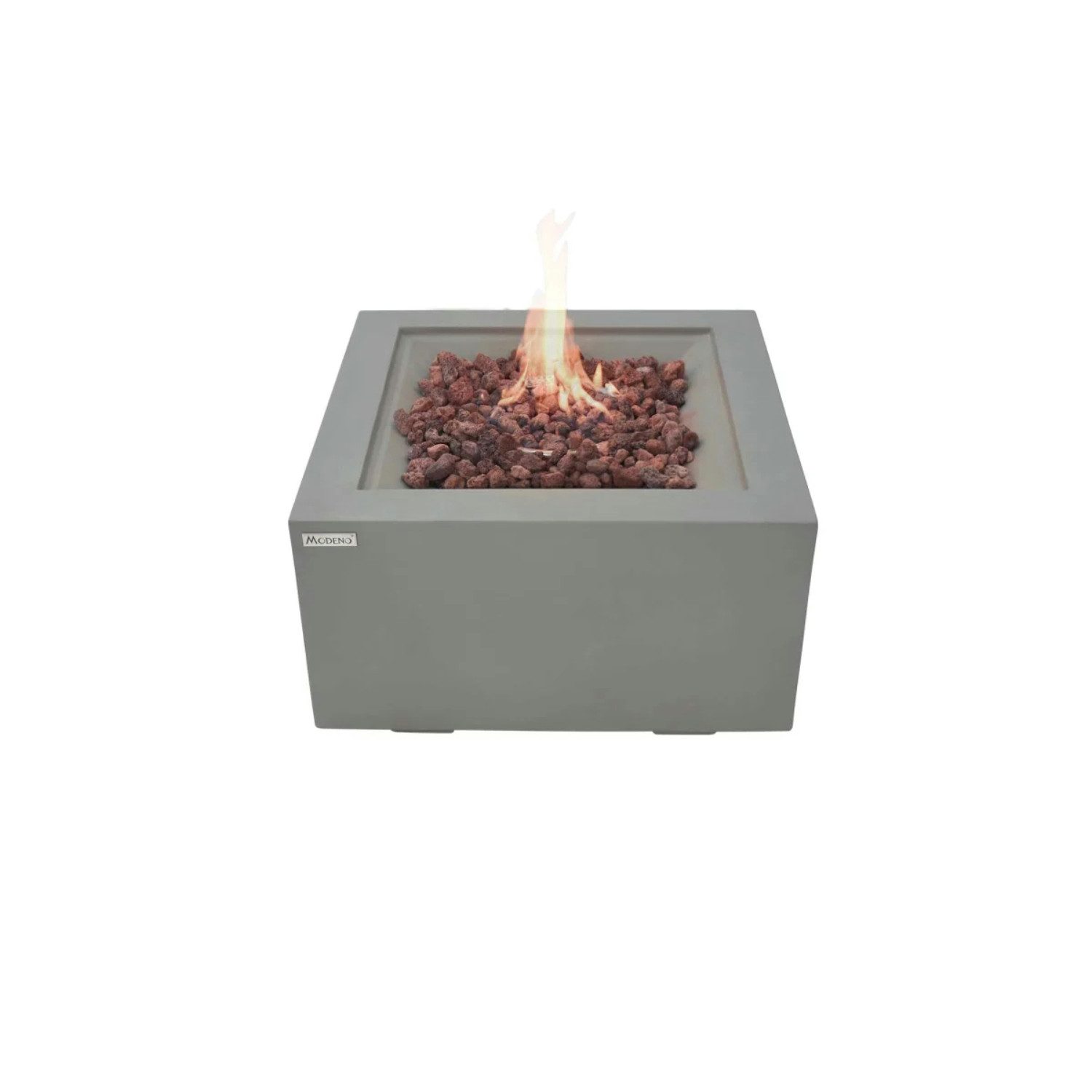 ELEMENTI Feuerstelle Gas " Ridgefield" in Beton-Optik, (Set inkl. Zubehör, 8-St., ohne Gasflasche), grau, 68 x 68 x 36 cm (L x B x H)