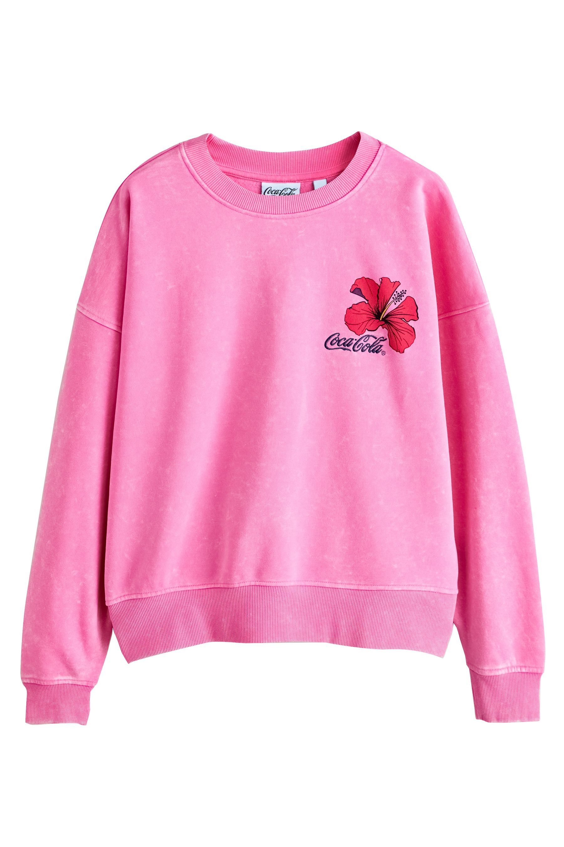 Next Sweater Sommer-Sweatshirt in gewaschener Optik, Coca-Cola (1-tlg)